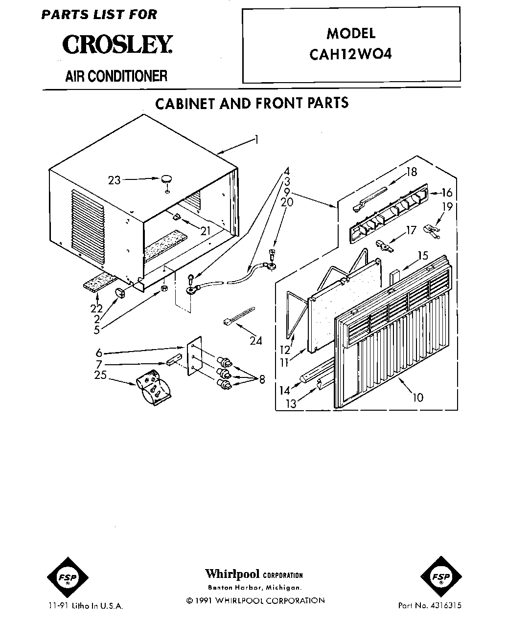 01 - CABINET AND FRONT