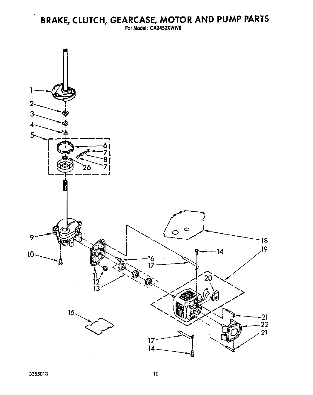 08 - BRAKE, CLUTCH, GEARCASE, MOTOR AND PUMP