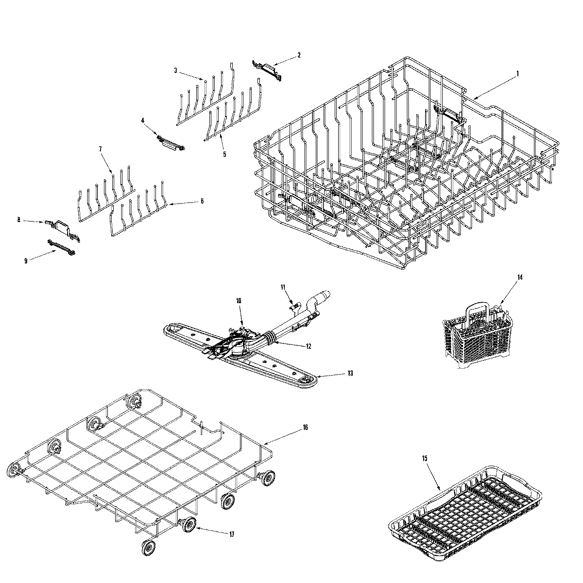 03 - RACK ASSEMBLY (MIDDLE/LWR)