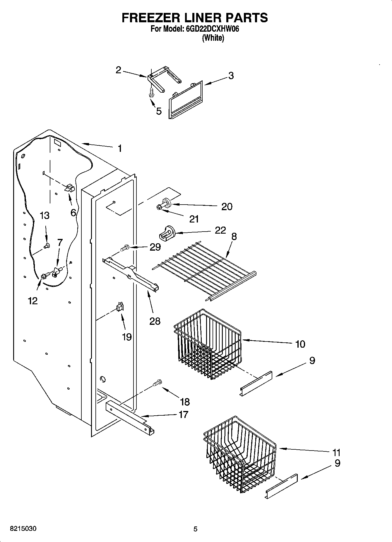 04 - FREEZER LINER PARTS