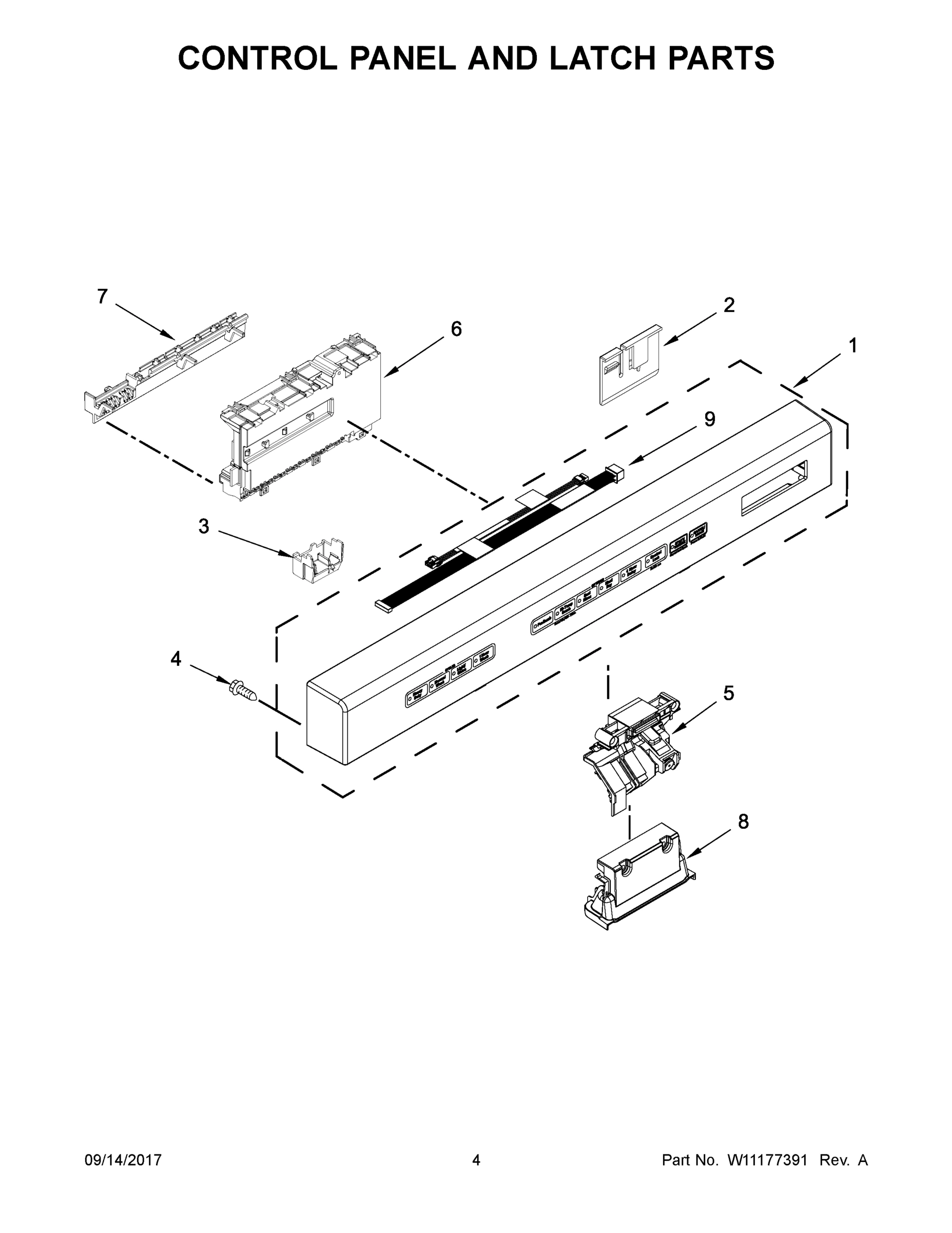 03 - CONTROL PANEL AND LATCH PARTS