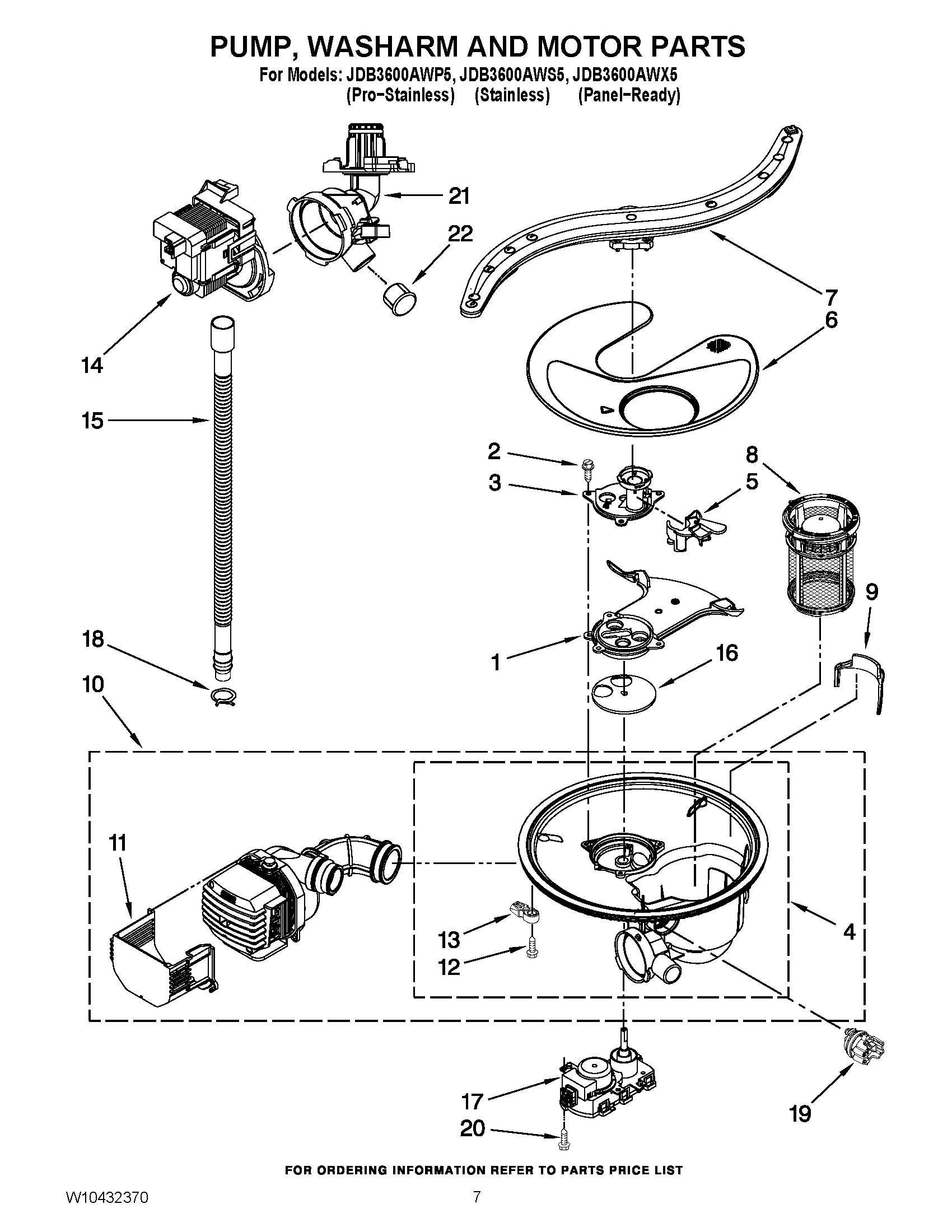 06 - PUMP, WASHARM AND MOTOR PARTS