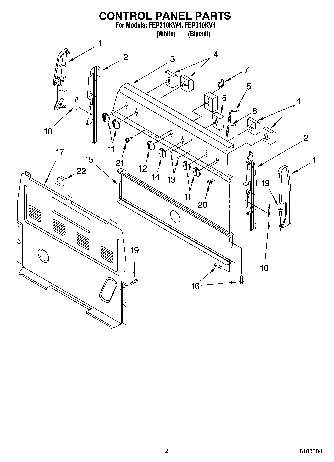 02 - CONTROL PANEL PARTS