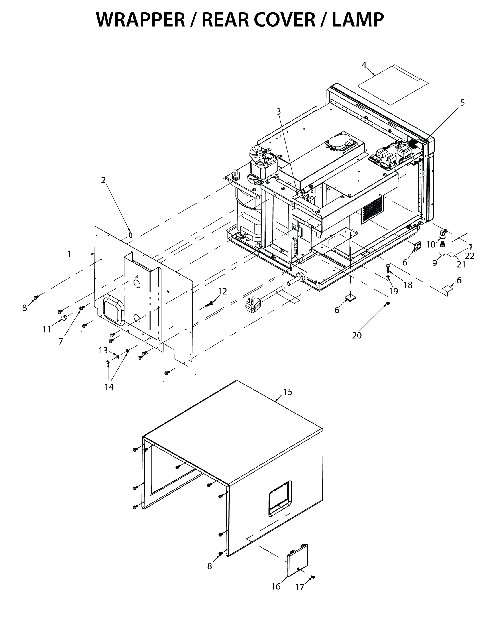 WRAPPER / REAR COVER / LAMP