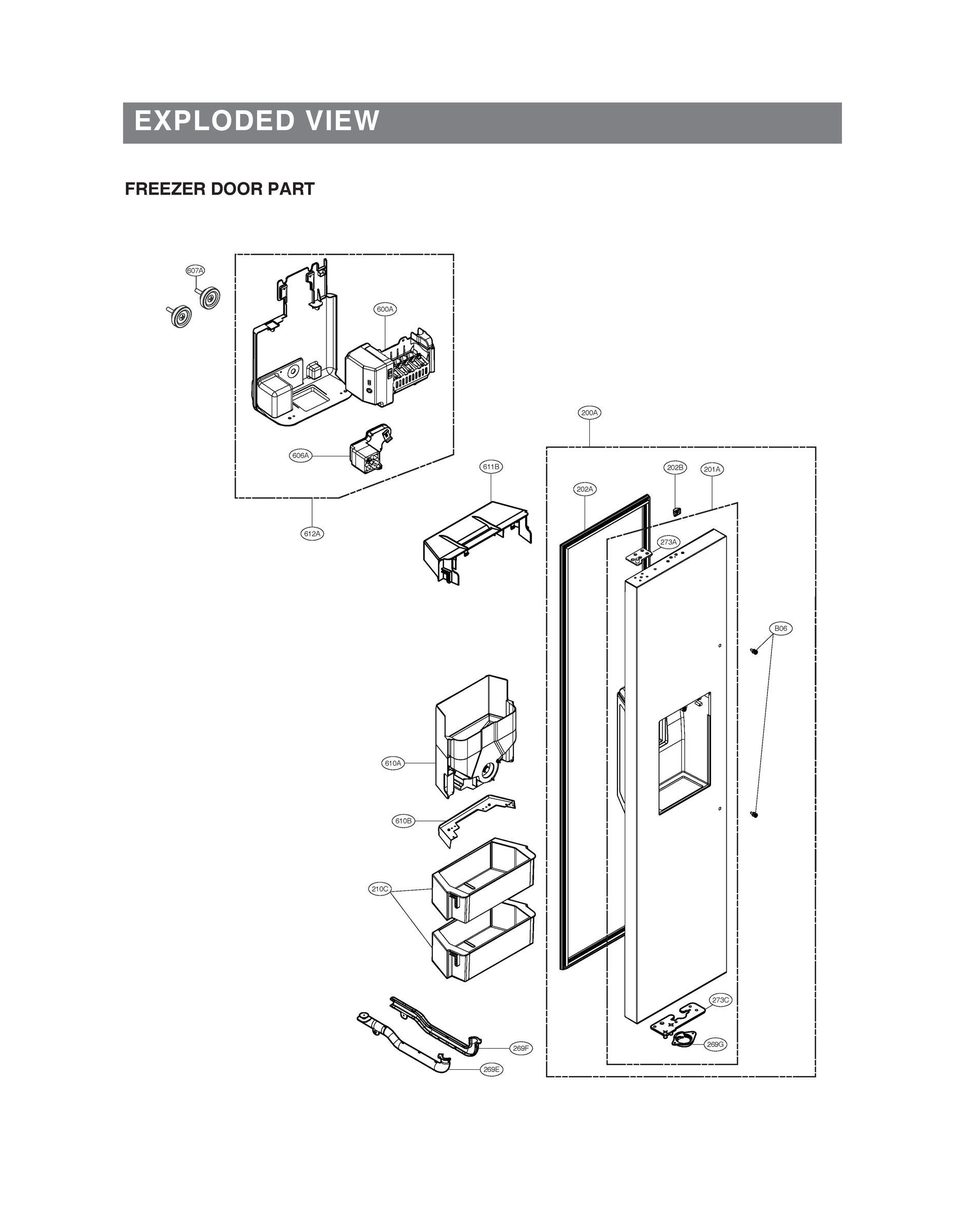 FREEZER DOOR PART