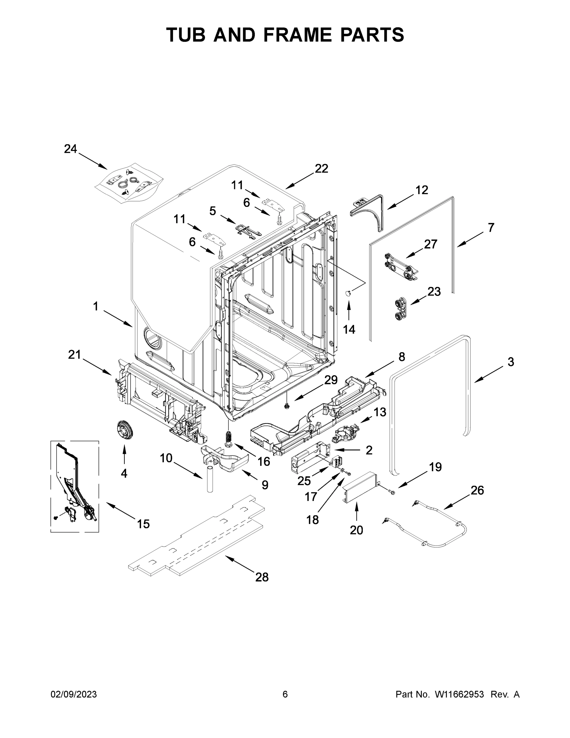 04 - TUB AND FRAME PARTS