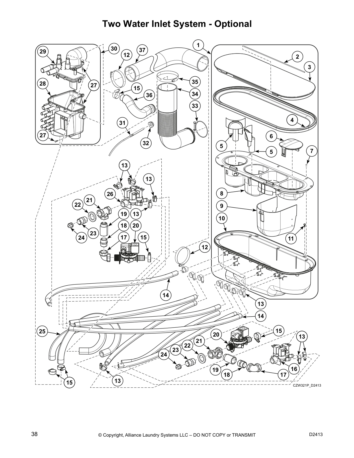 Two Water Inlet System - Optional