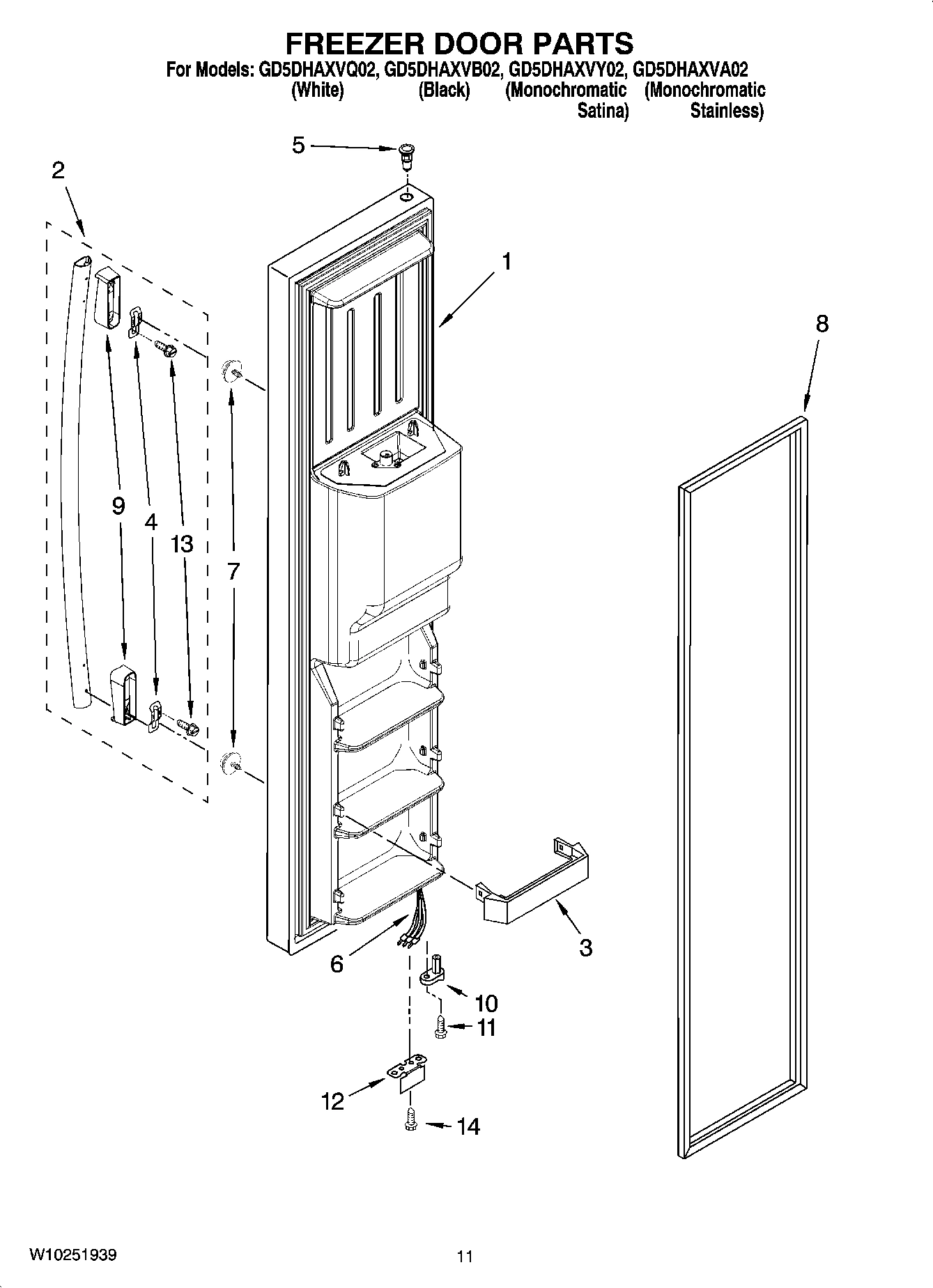 07 - FREEZER DOOR PARTS