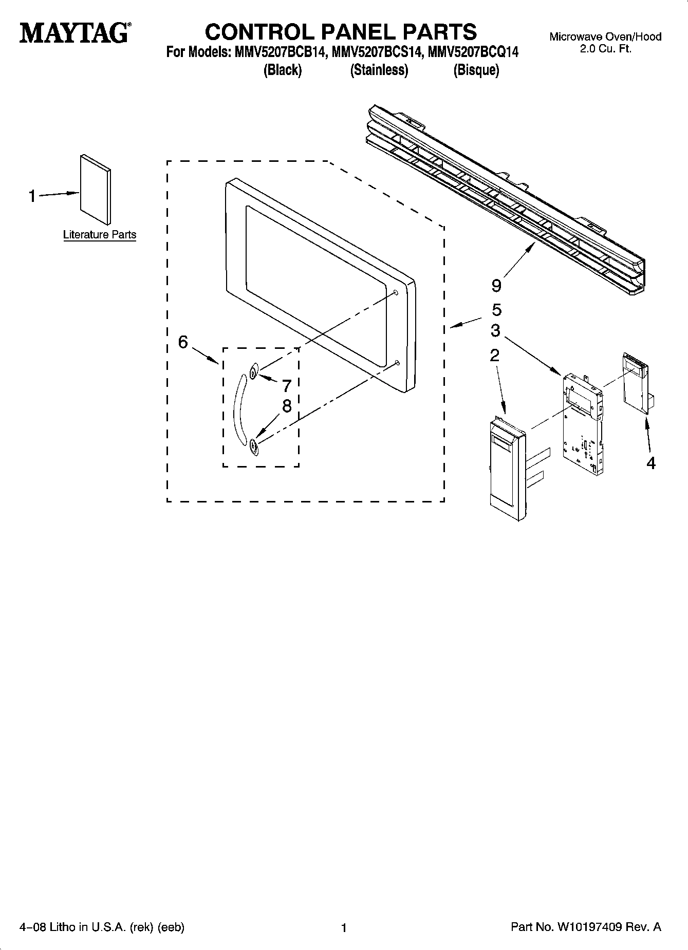 01 - CONTROL PANEL PARTS