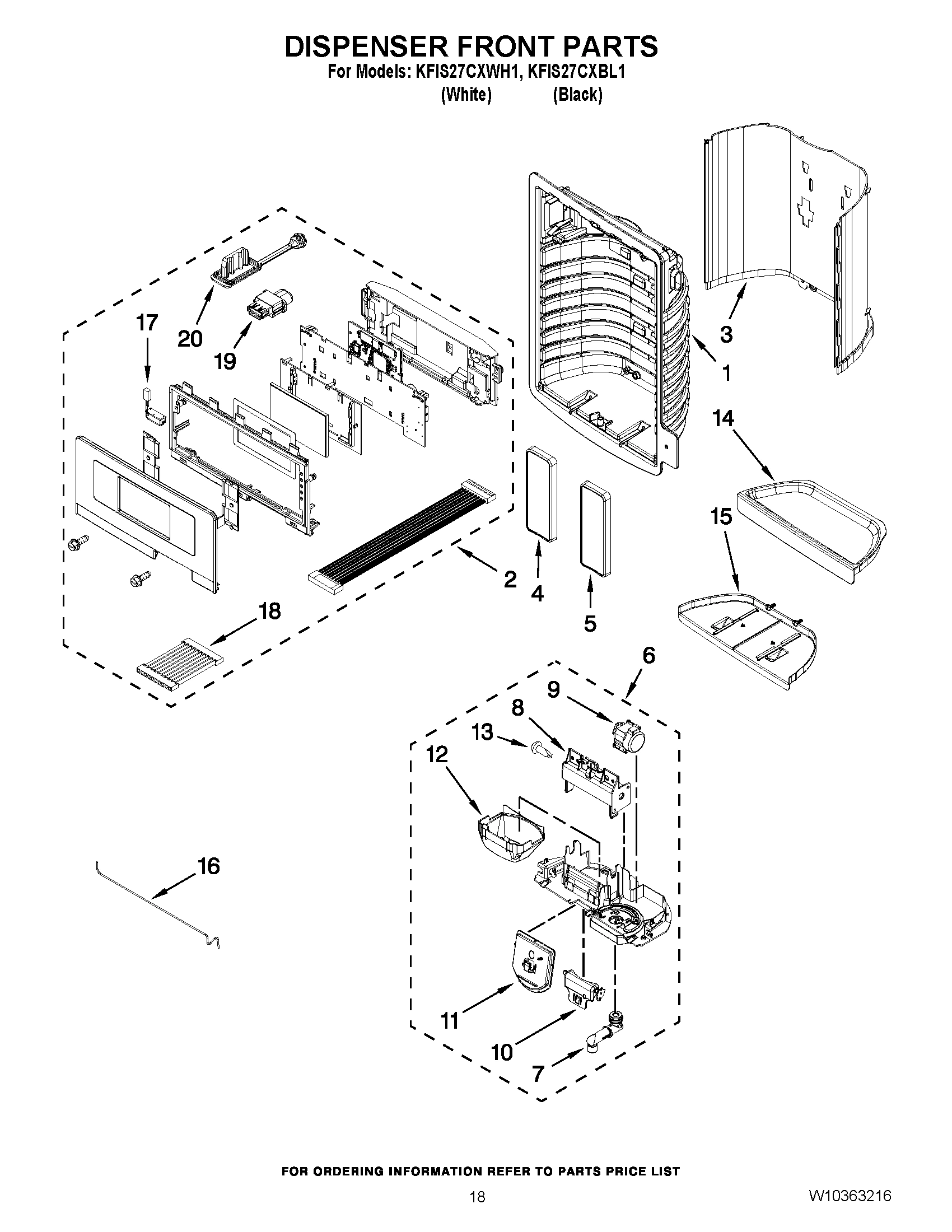 10 - DISPENSER FRONT PARTS