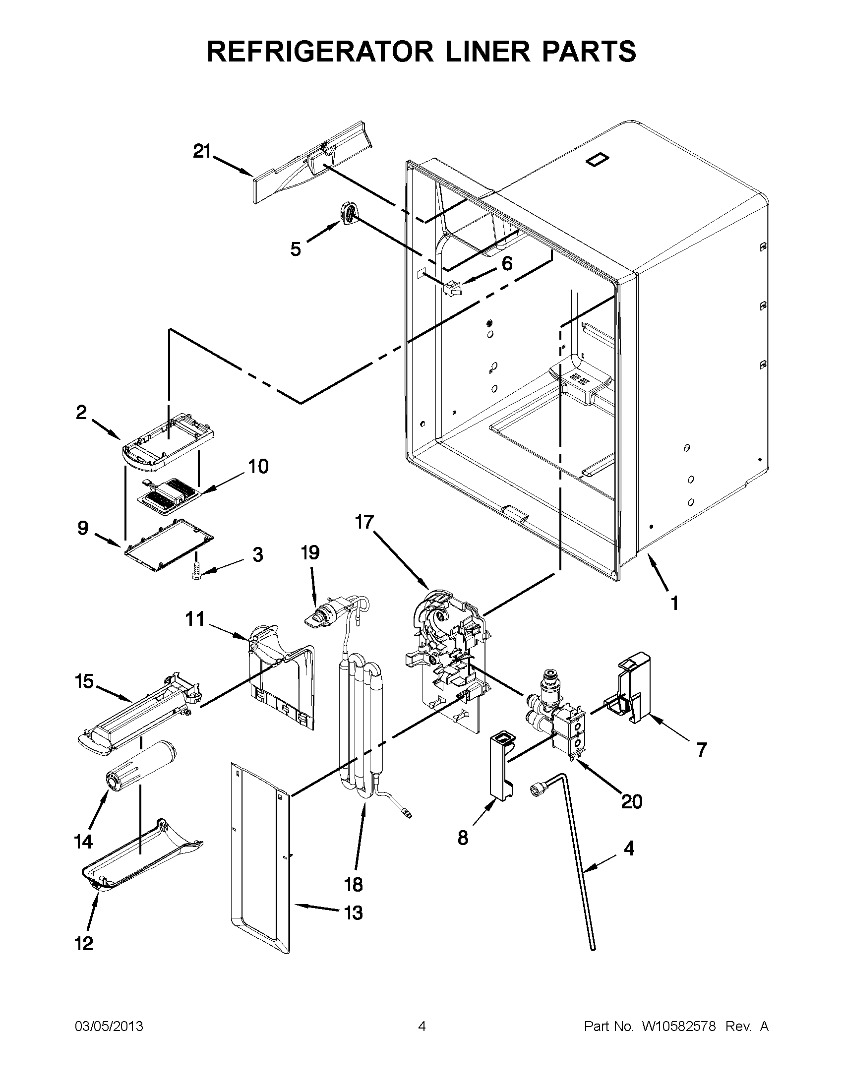 02 - REFRIGERATOR LINER PARTS