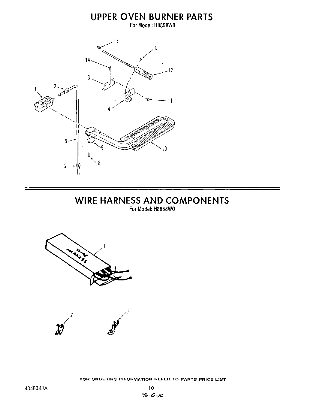 08 - UPPER OVEN BURNER/WIRE HARNESS & COMP