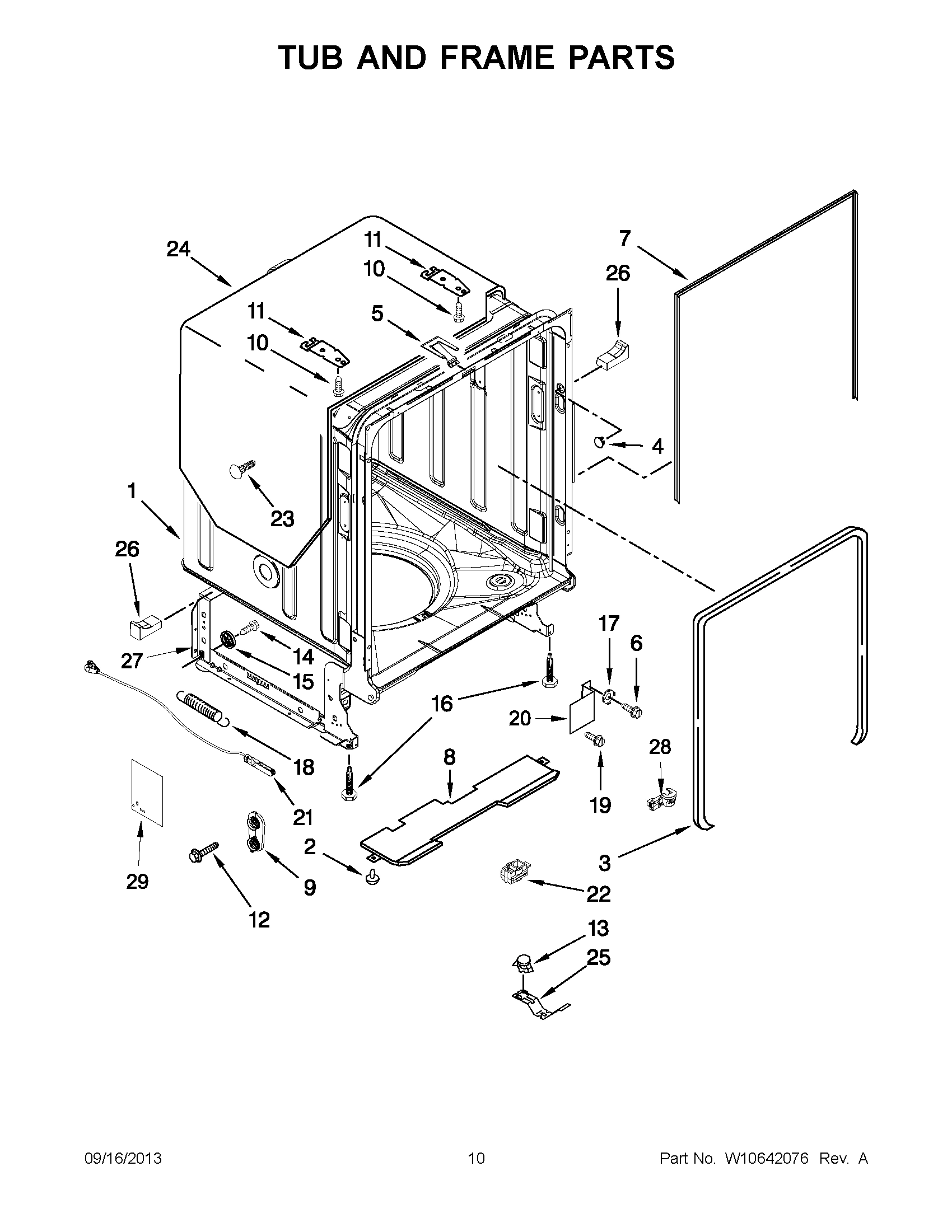 06 - TUB AND FRAME PARTS