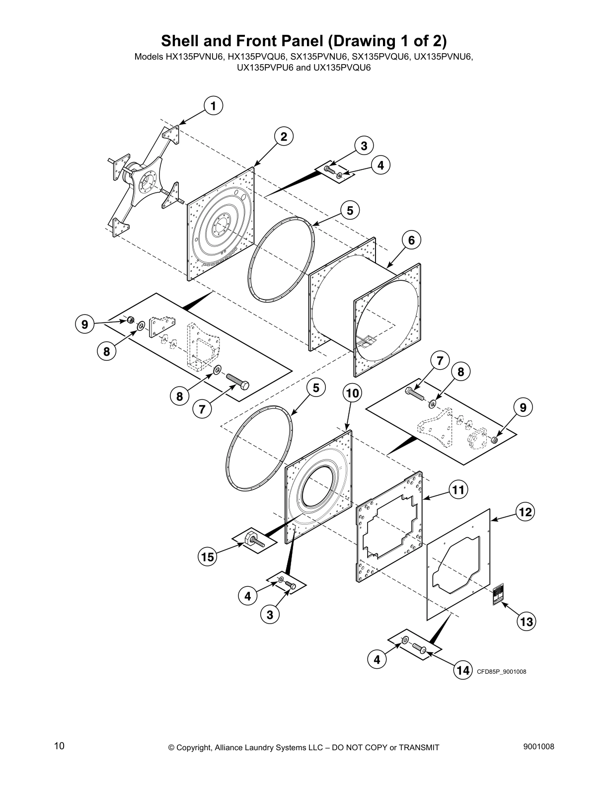 Shell and Front Panel (Drawing 1 of 2)