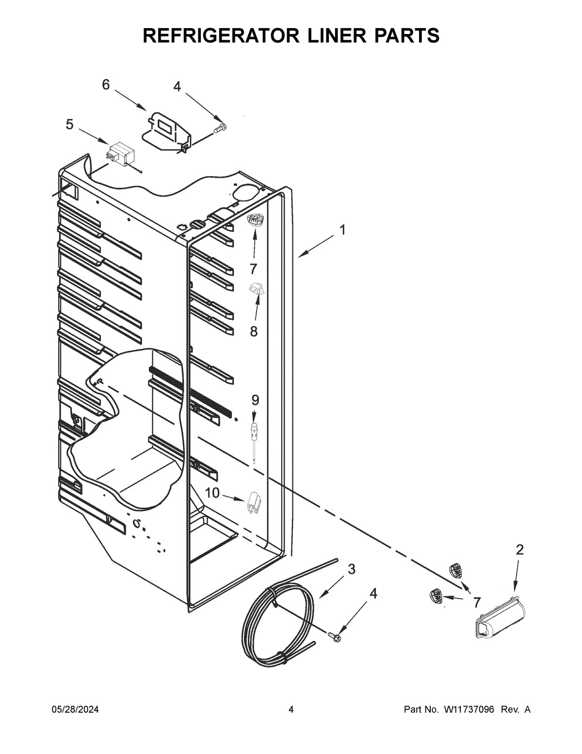 03 - REFRIGERATOR LINER PARTS