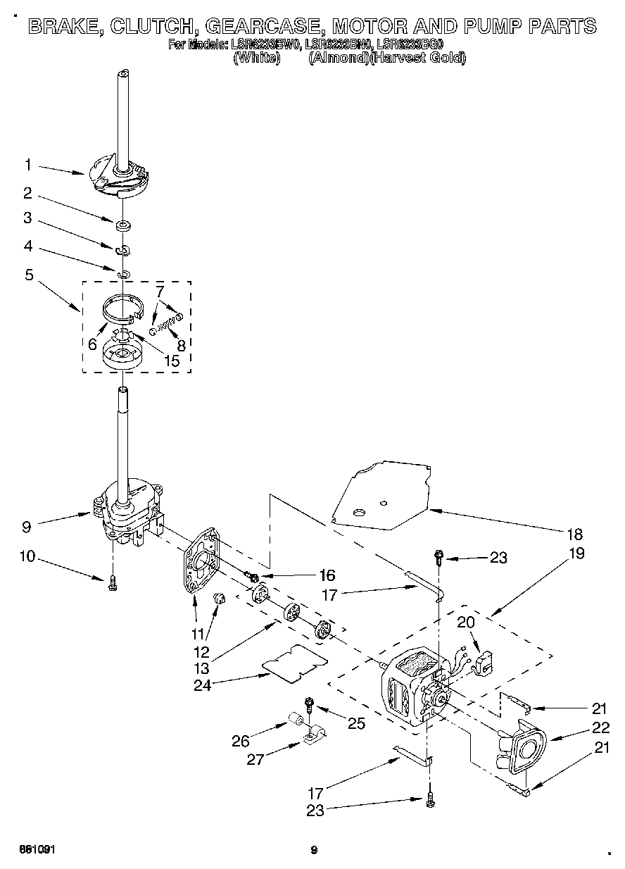 07 - BRAKE, CLUTCH, GEARCASE, MOTOR AND PUMP