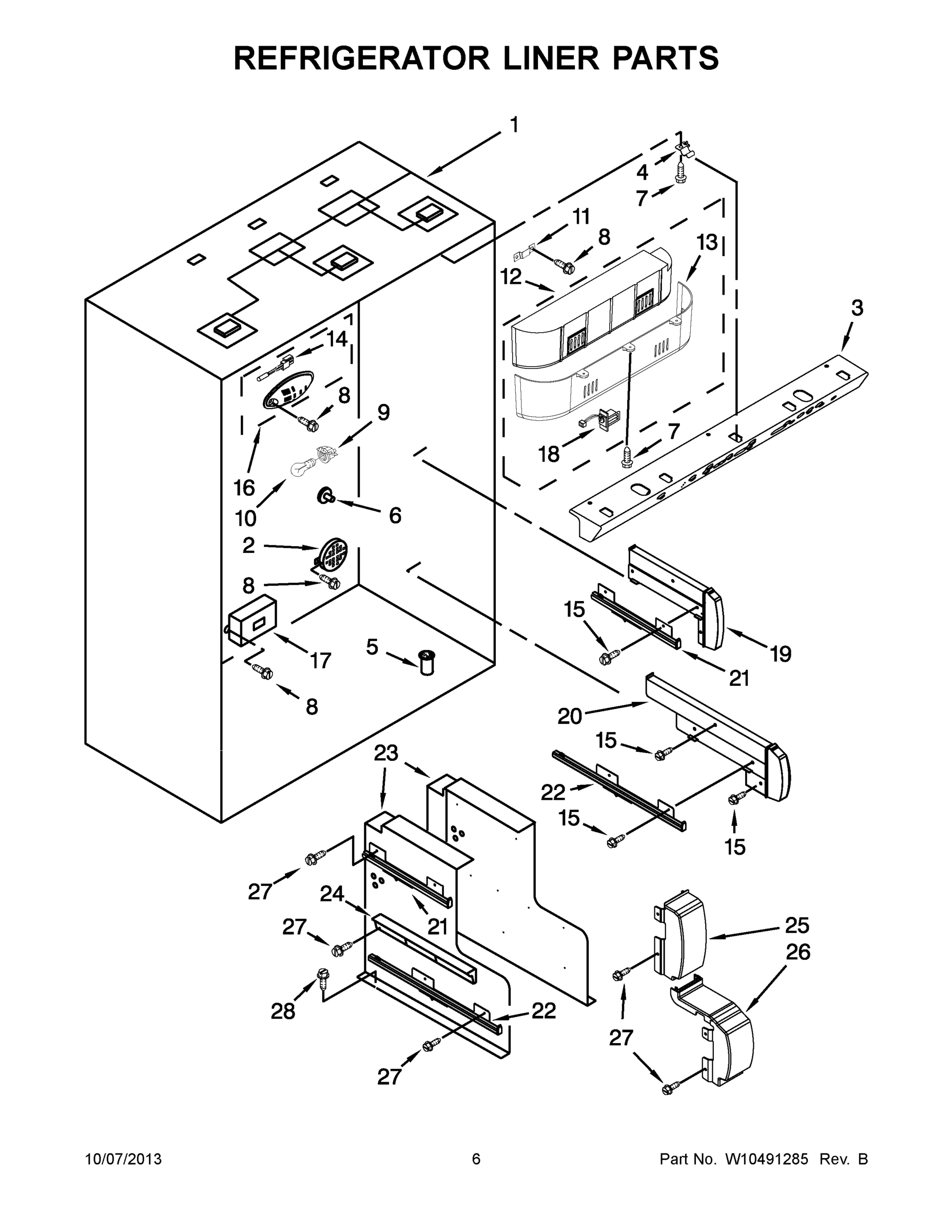 04 - REFRIGERATOR LINER PARTS