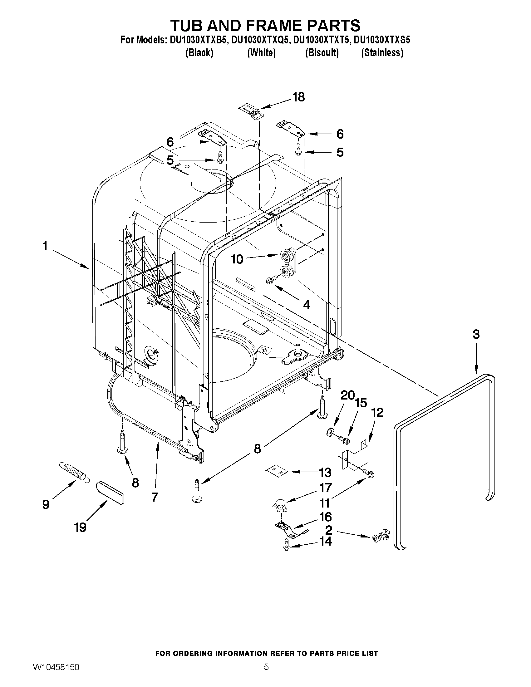 05 - TUB AND FRAME PARTS