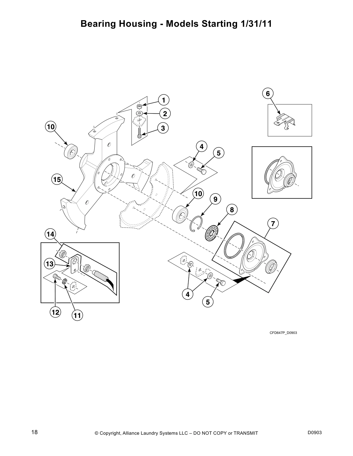Bearing Housing - Models Starting 1/31/11