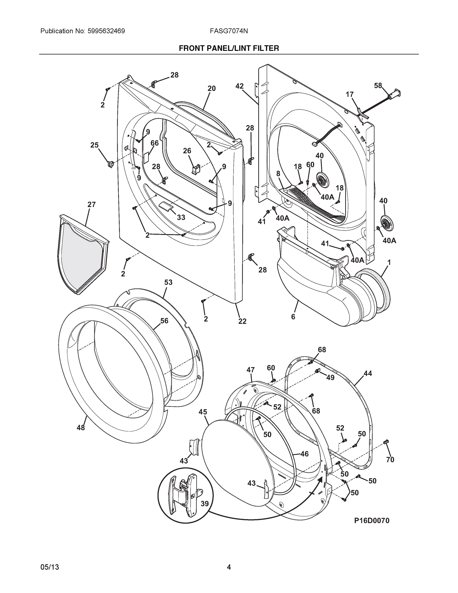 03 - FRONT PANEL/LINT FILTER