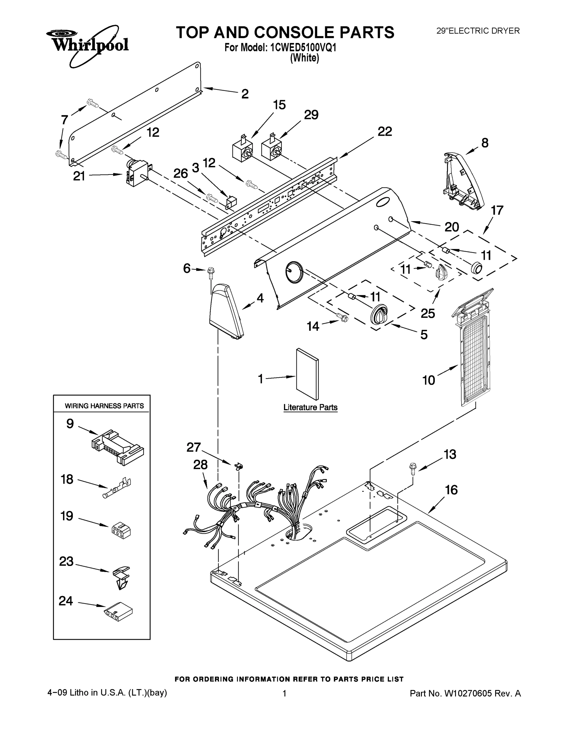 01 - TOP AND CONSOLE PARTS