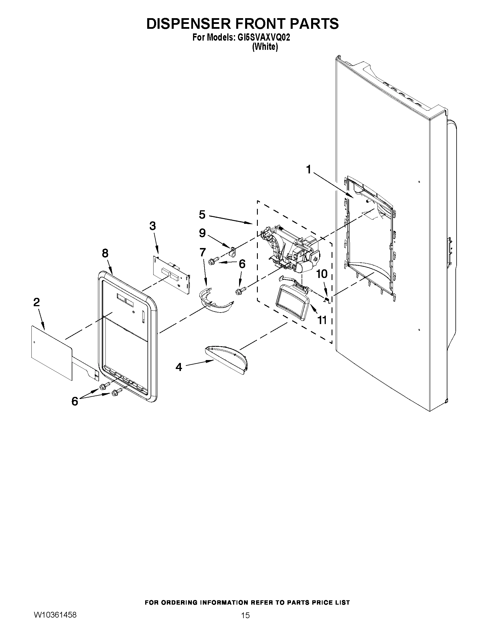 08 - DISPENSER FRONT PARTS