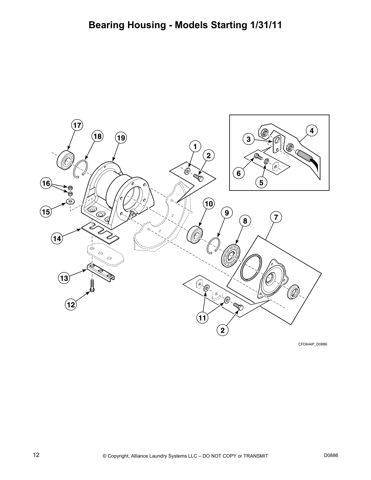 Bearing Housing - Models Starting 1/31/11