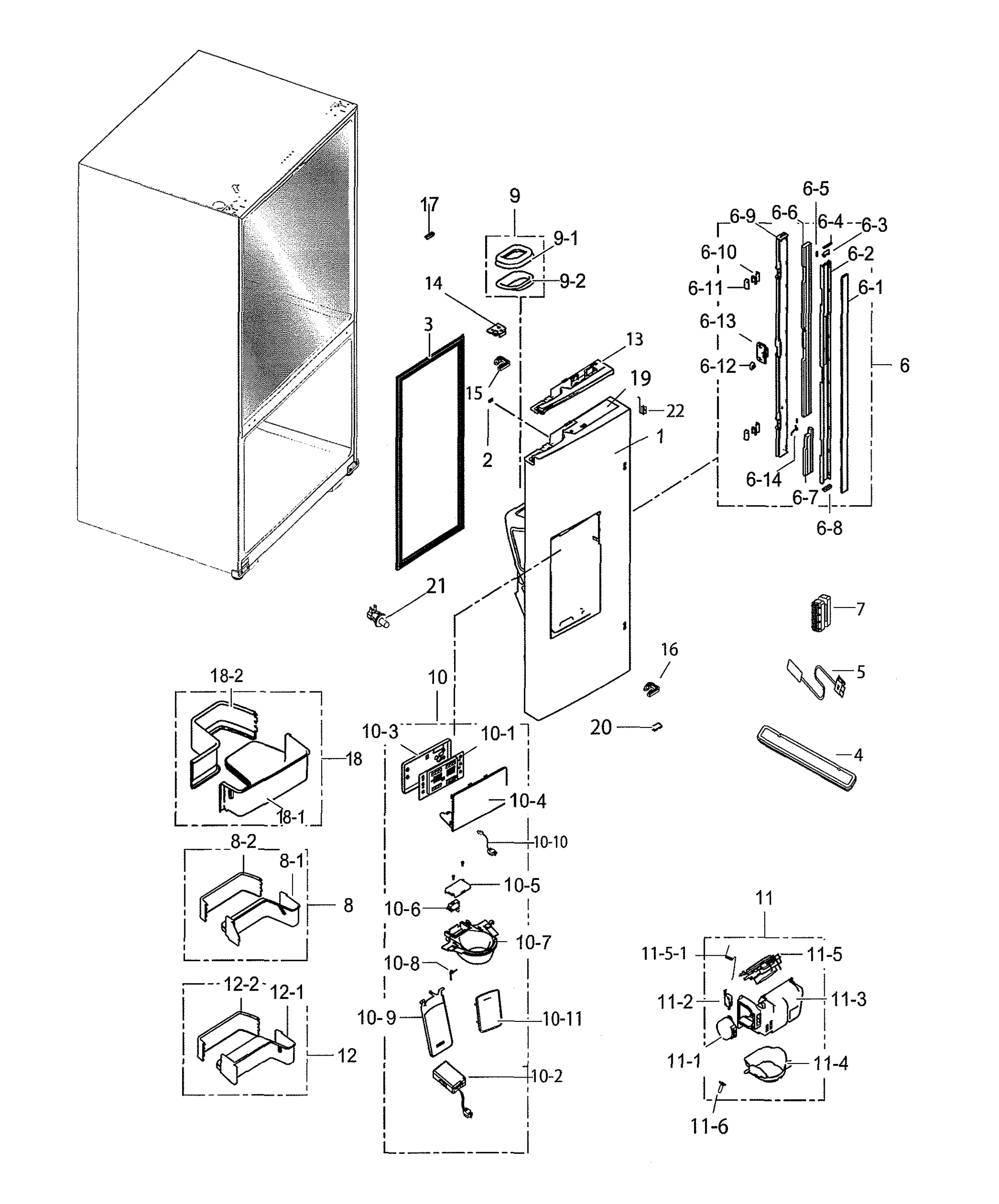 Left Refrigerator Door