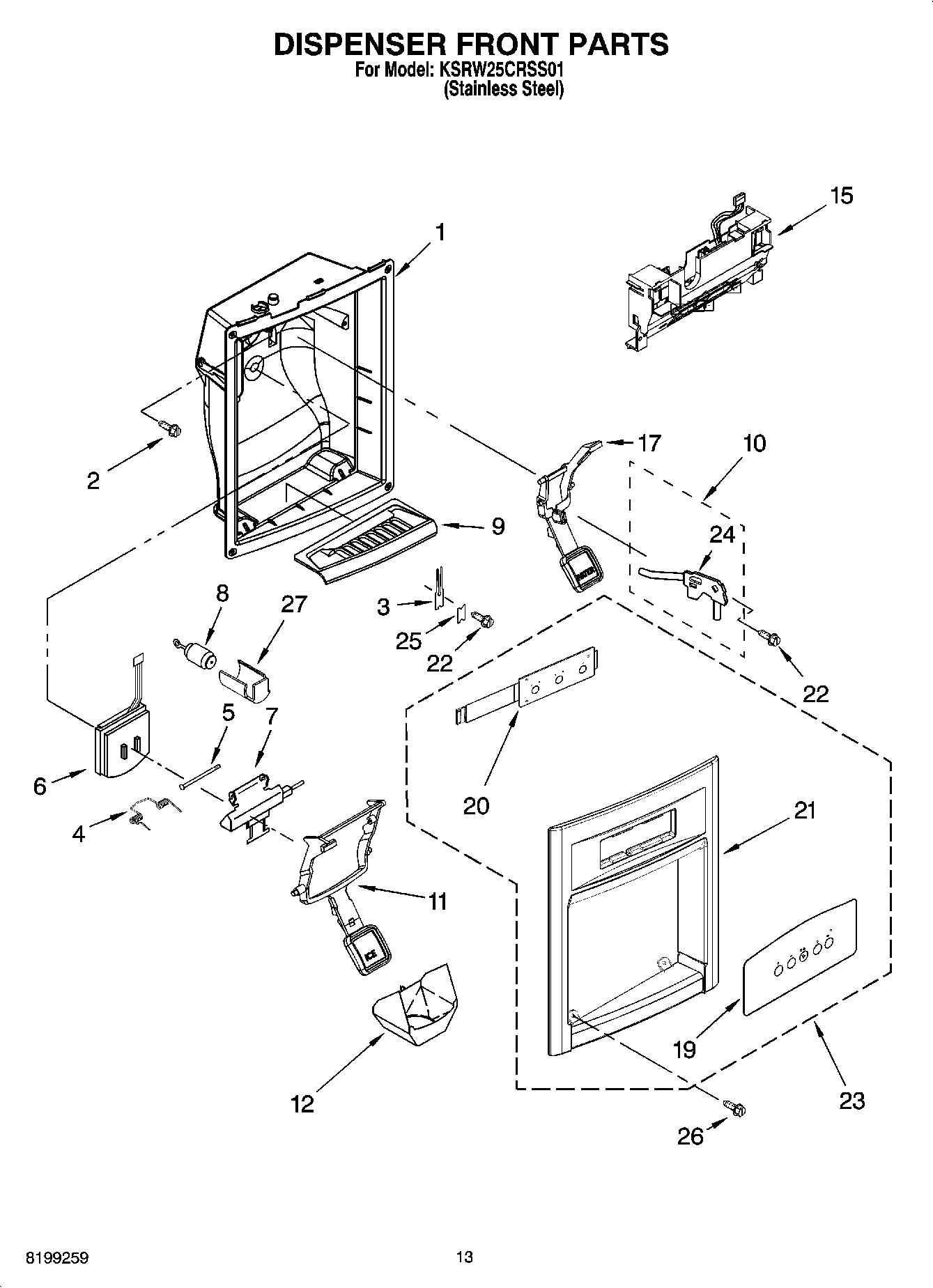 08 - DISPENSER FRONT PARTS