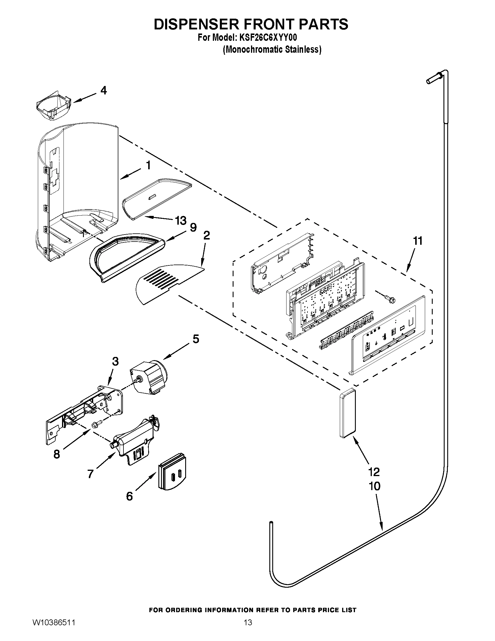09 - DISPENSER FRONT PARTS