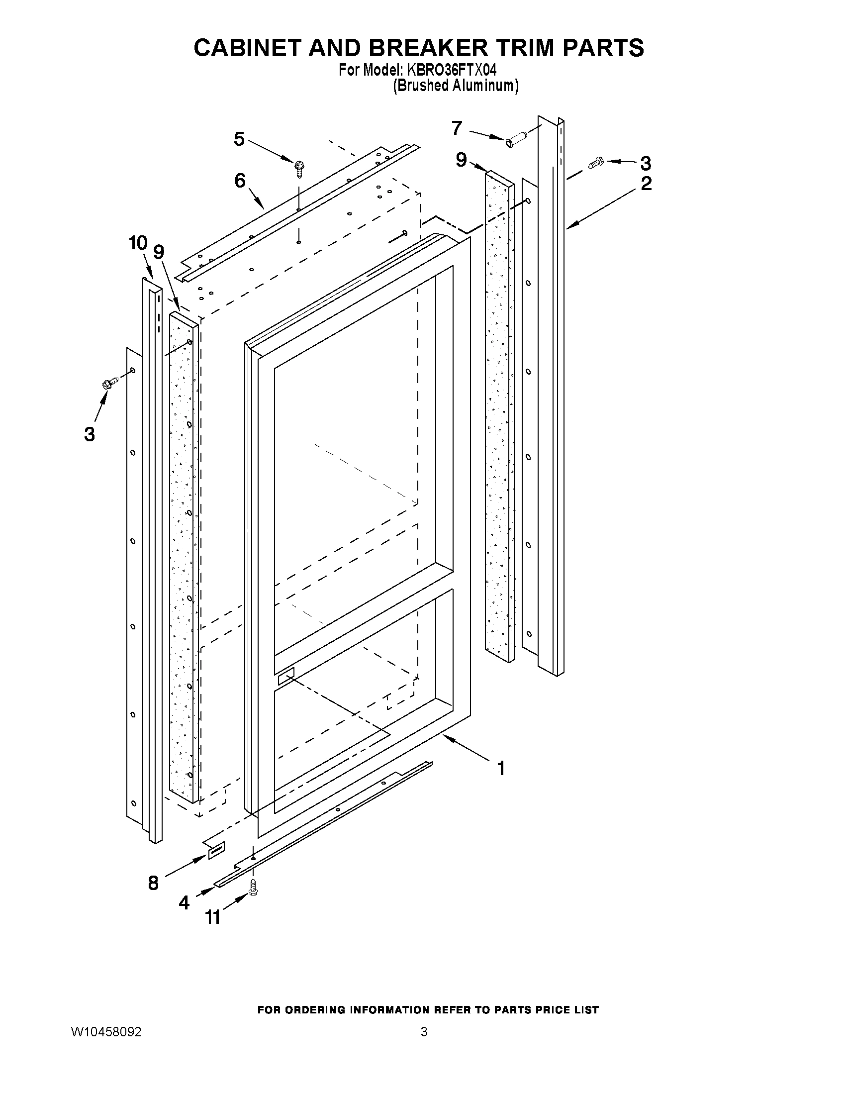 02 - CABINET AND BREAKER TRIM PARTS