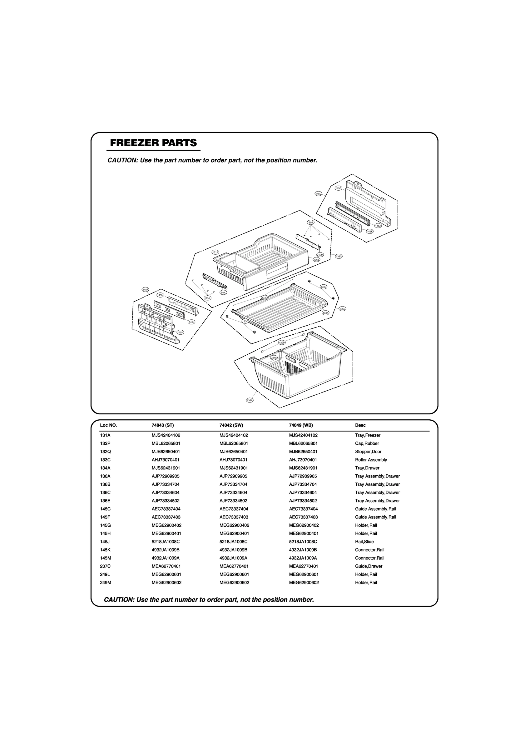 FREEZER PARTS