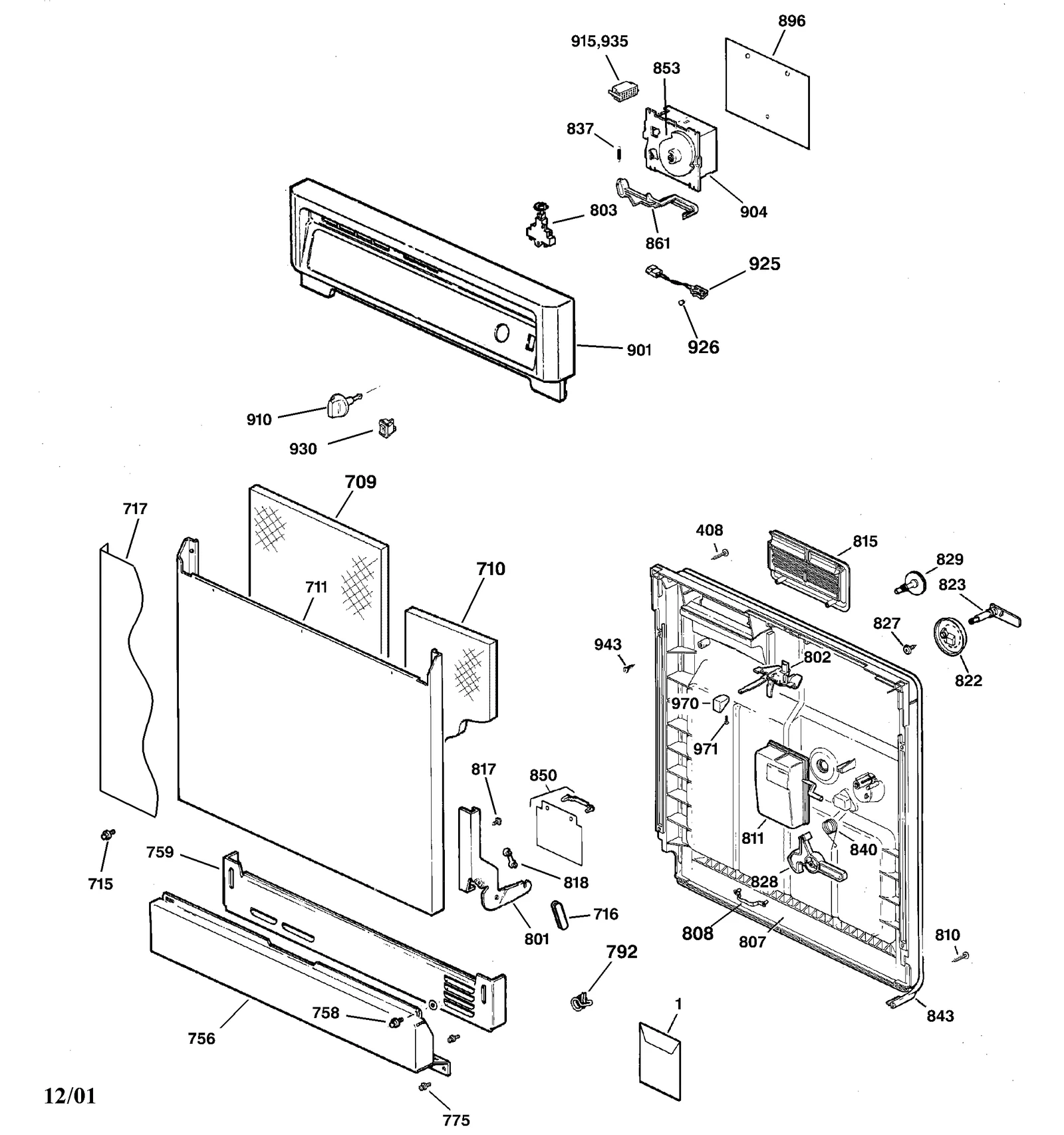 ESCUTCHEON & DOOR ASSEMBLY