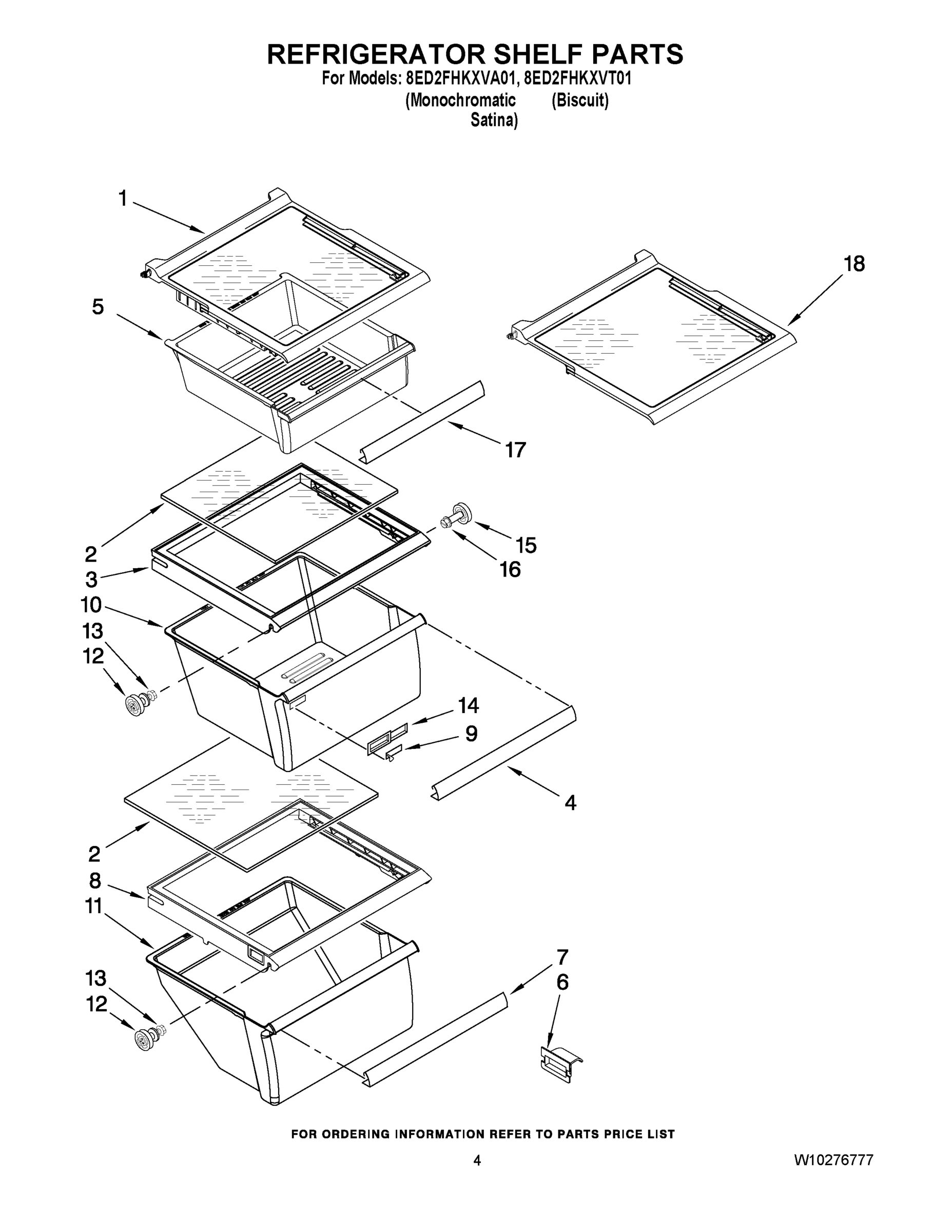 03 - REFRIGERATOR SHELF PARTS