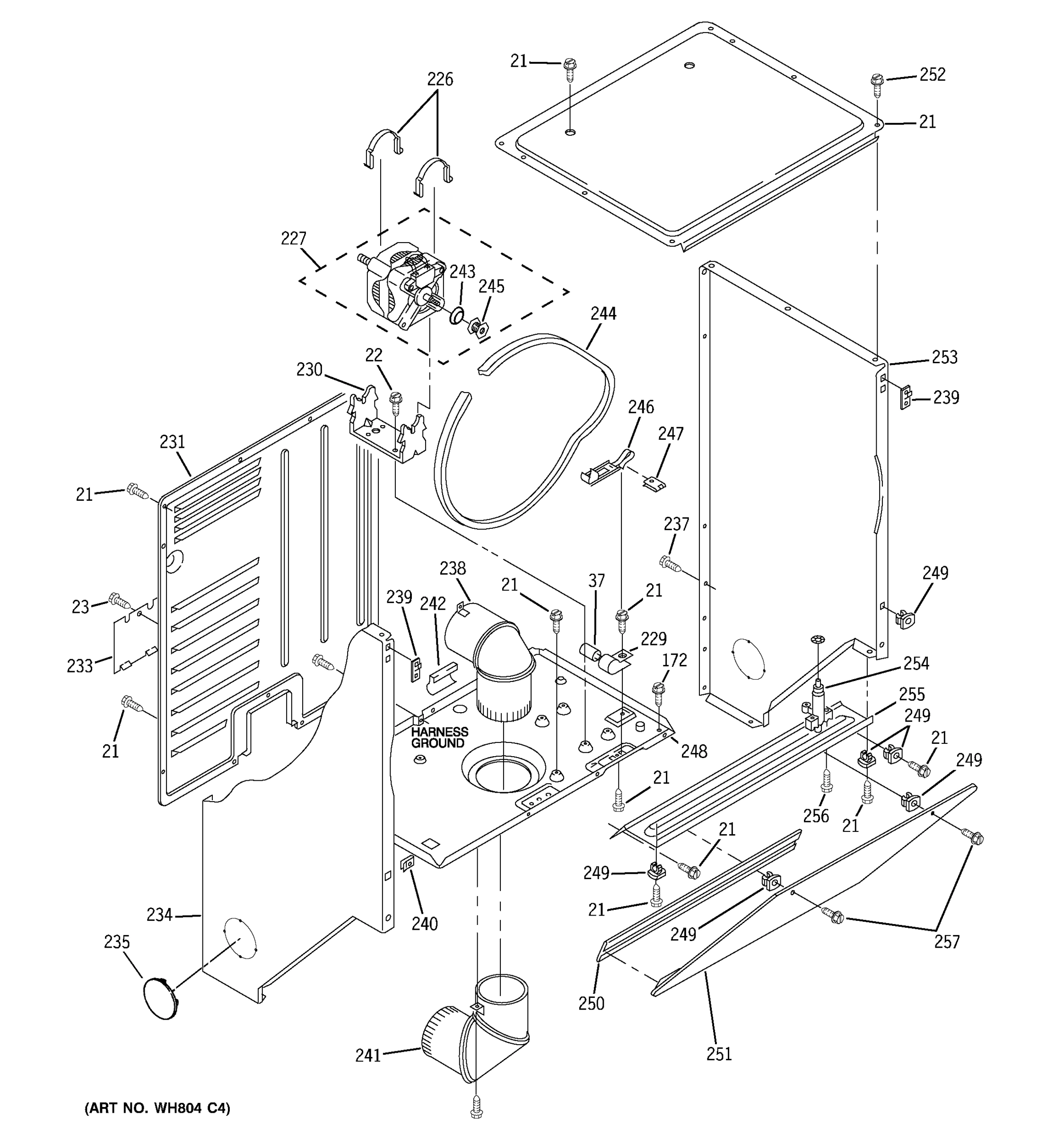 DRYER CABINET & MOTOR