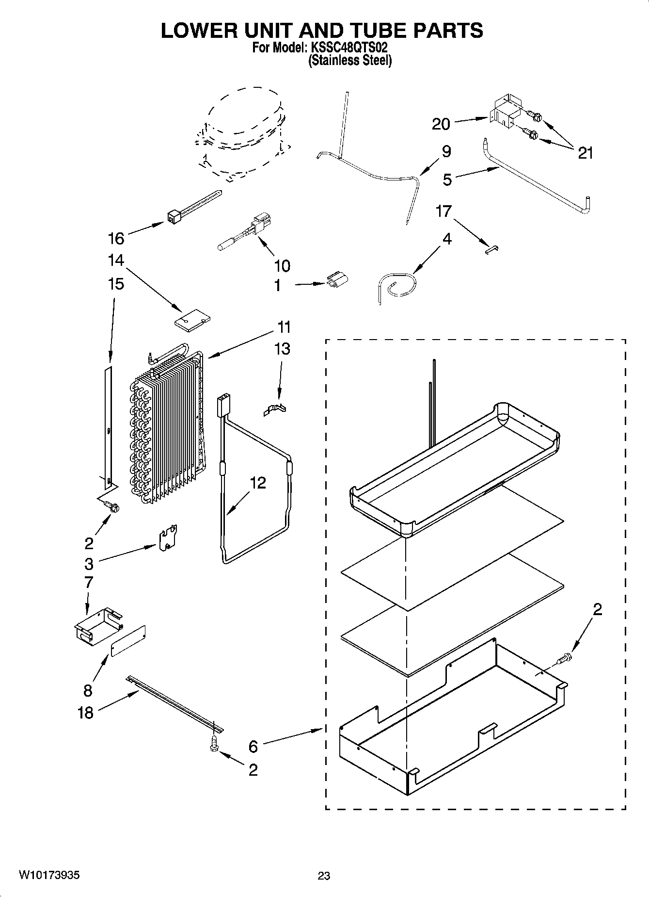 14 - LOWER UNIT AND TUBE PARTS