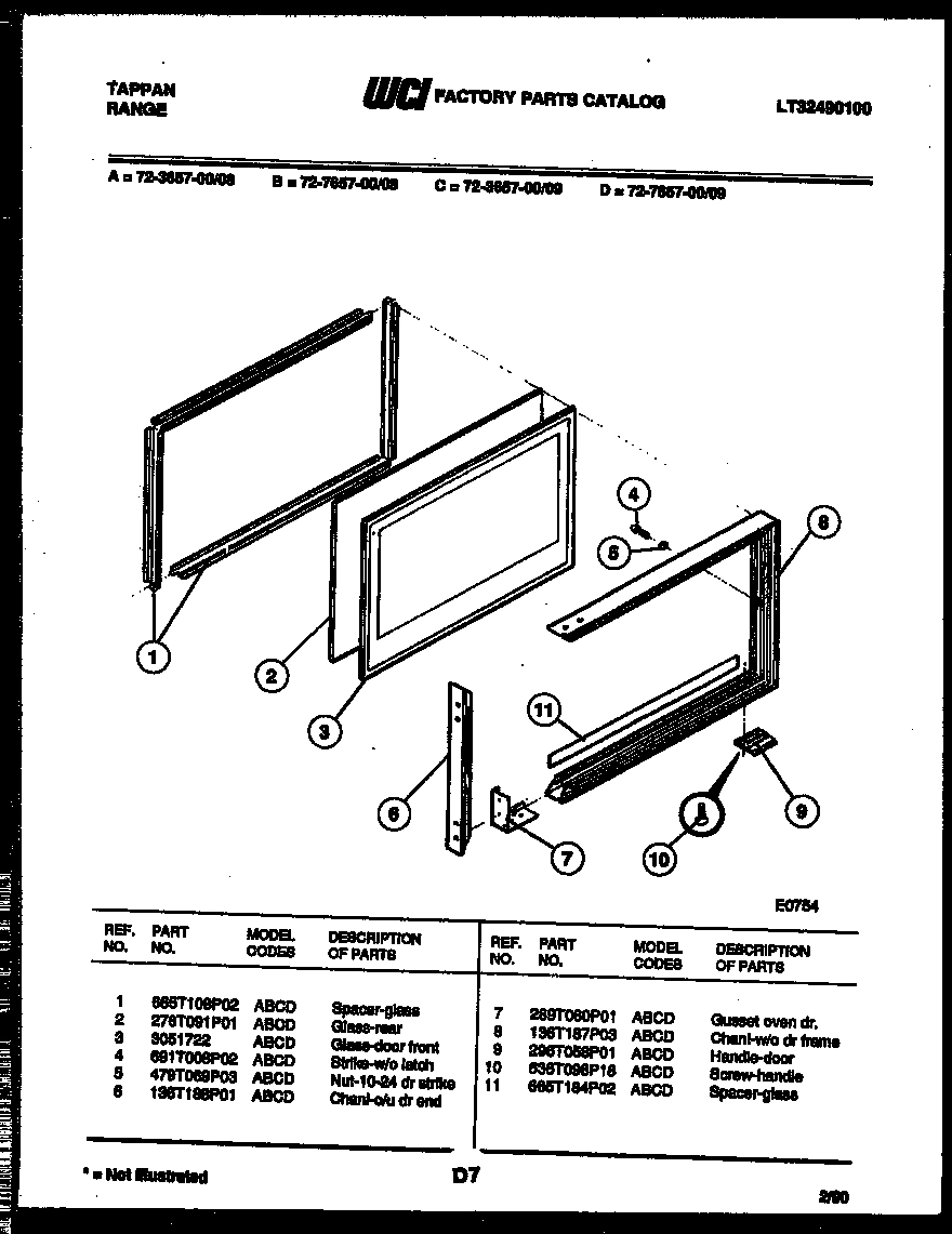 07 - UPPER OVEN DOOR PARTS
