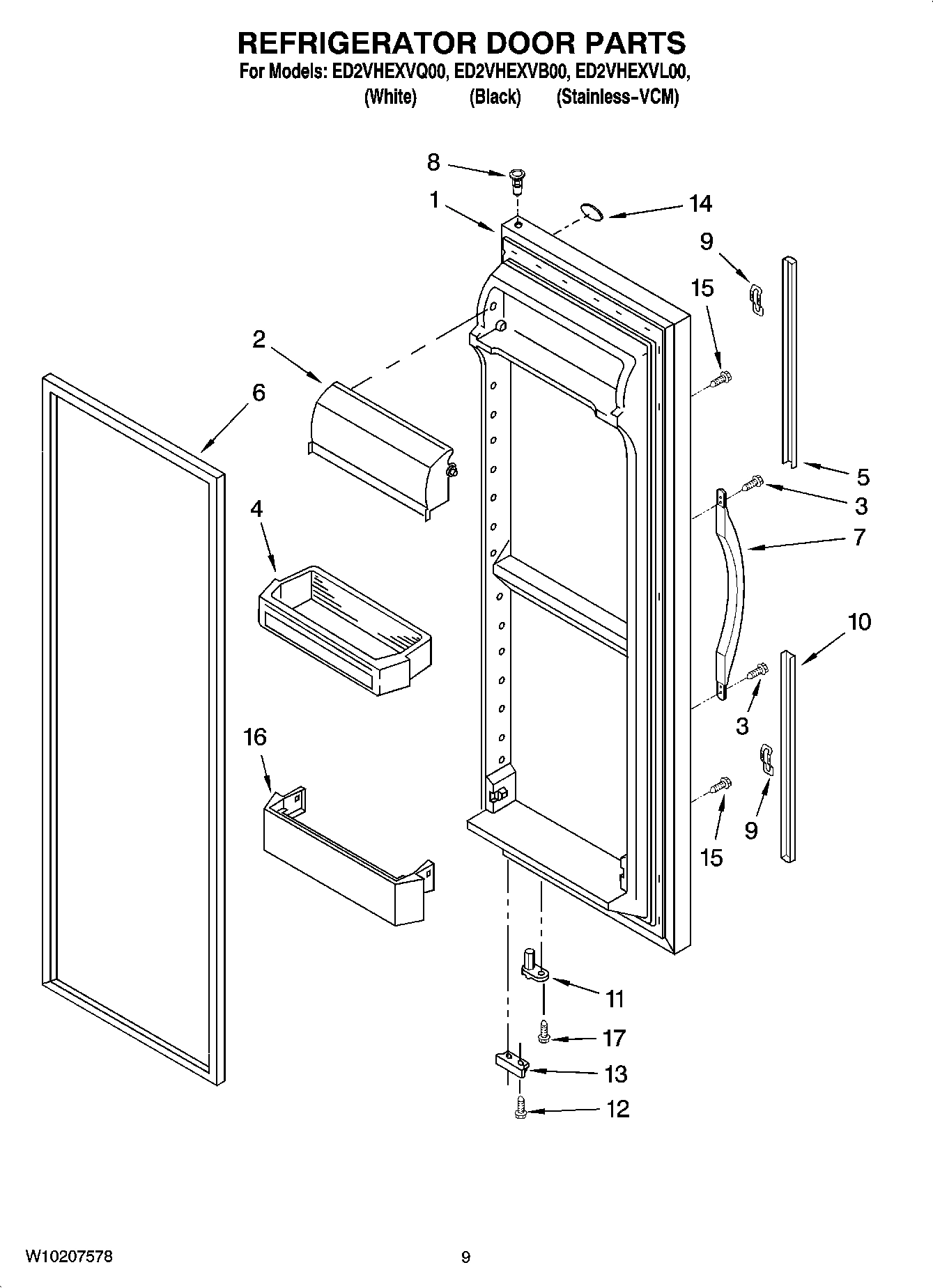 06 - REFRIGERATOR DOOR PARTS