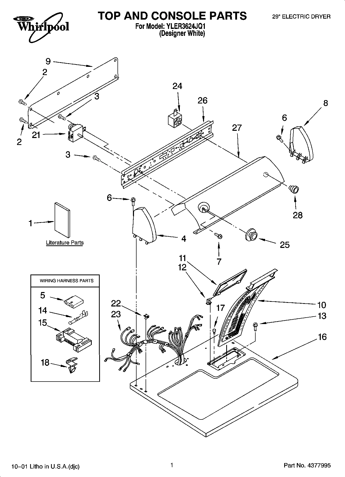 01 - TOP AND CONSOLE PARTS