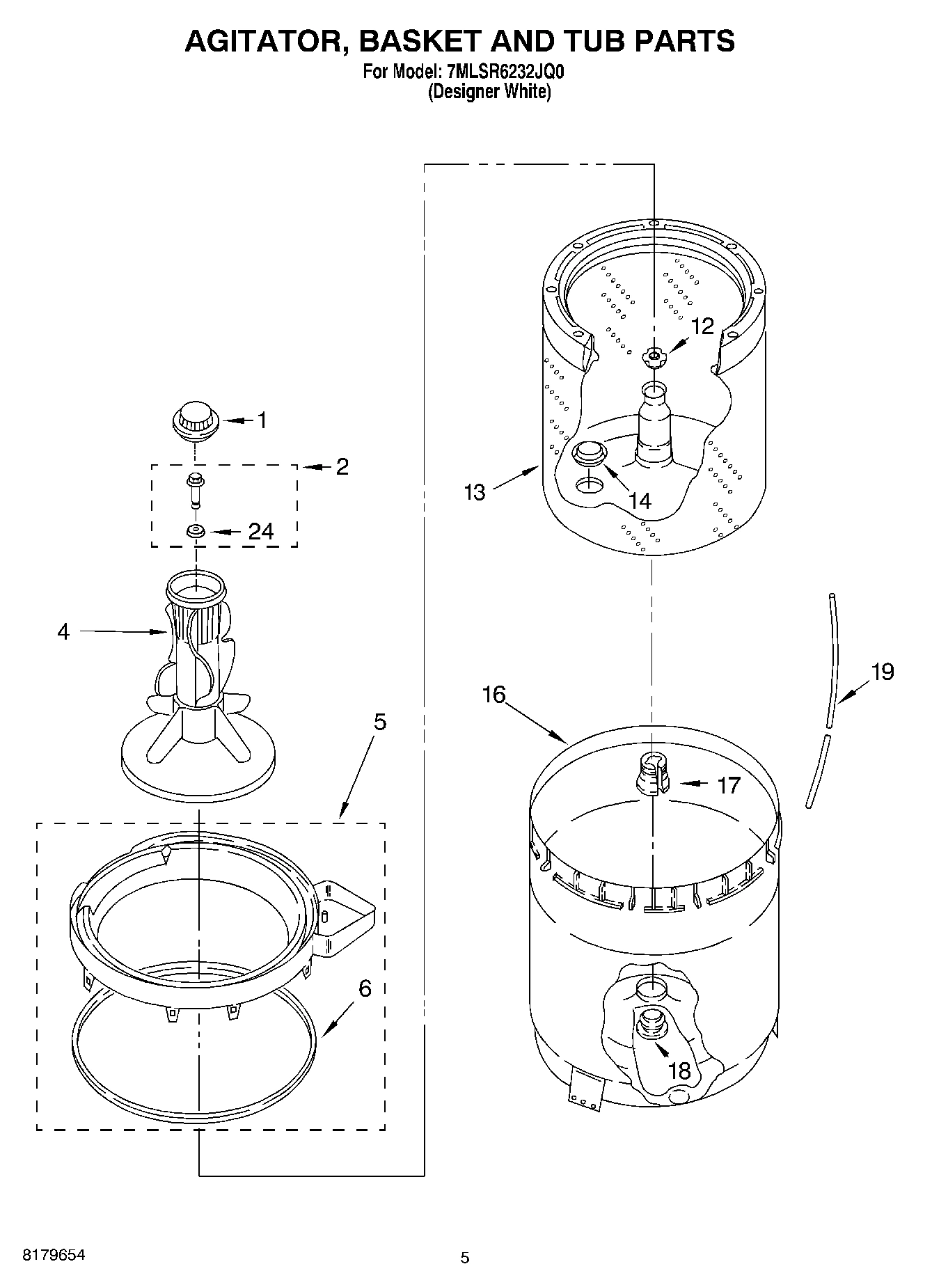 03 - AGITATOR, BASKET AND TUB