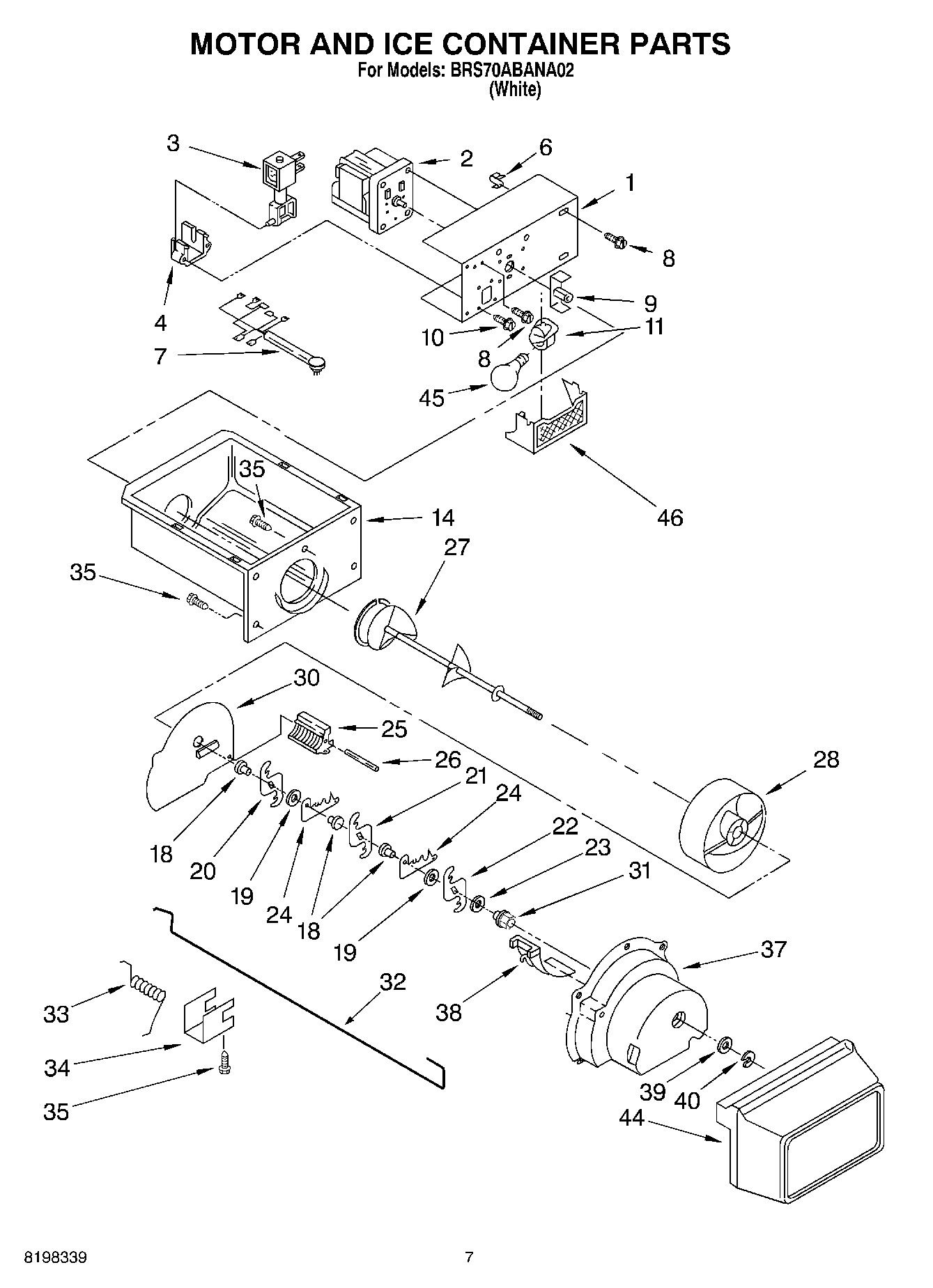 05 - MOTOR AND ICE CONTAINER PARTS