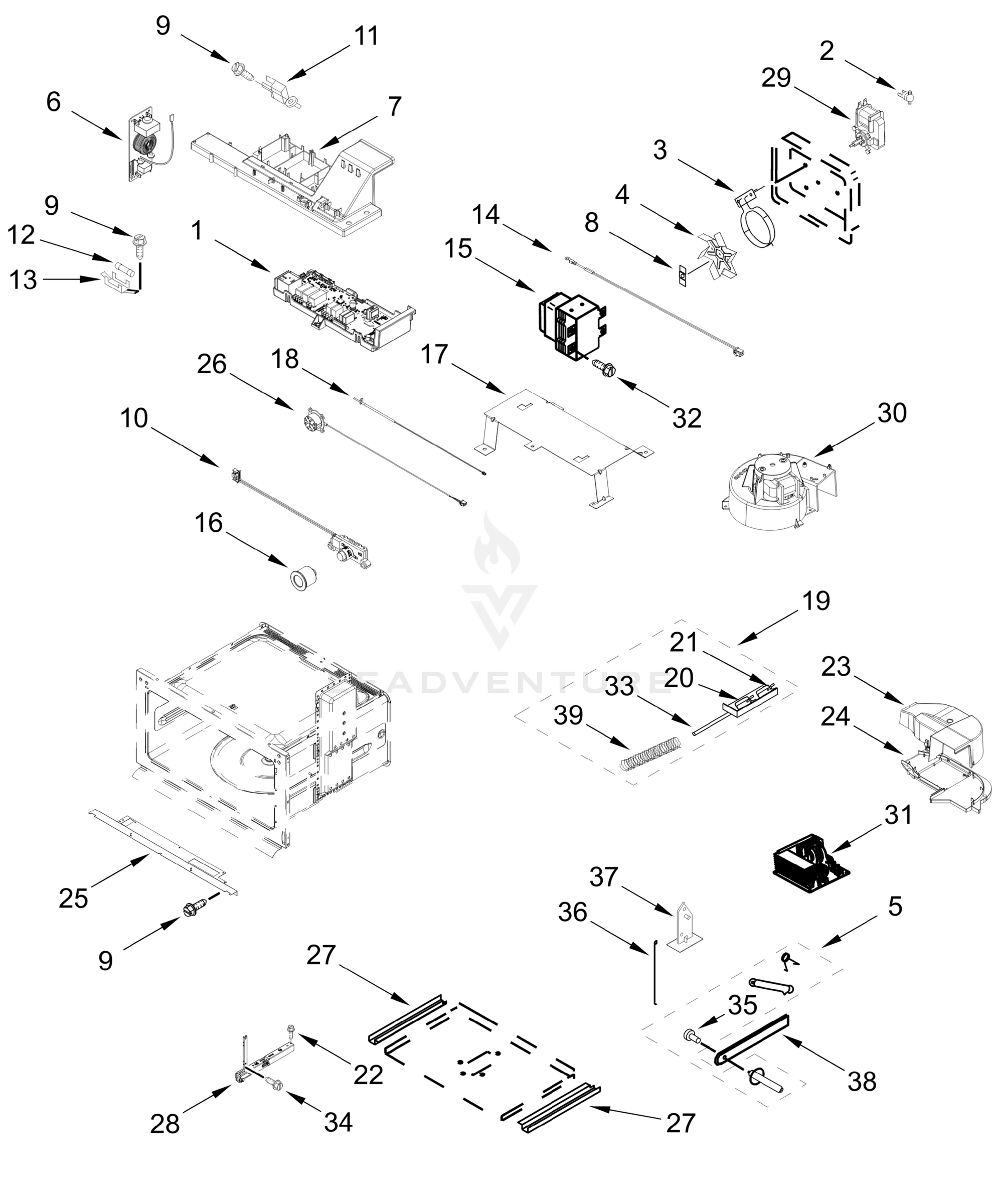 CABINET AND STIRRER PARTS