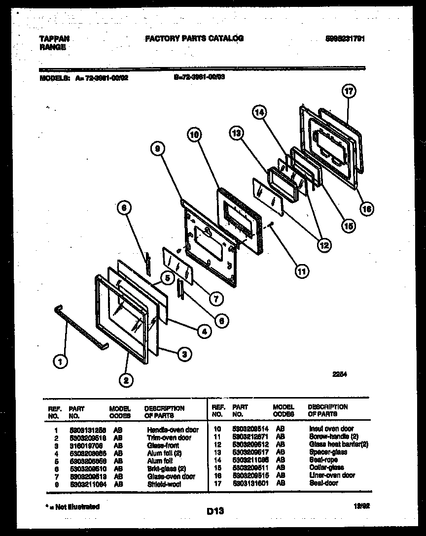 05 - LOWER OVEN DOOR PARTS