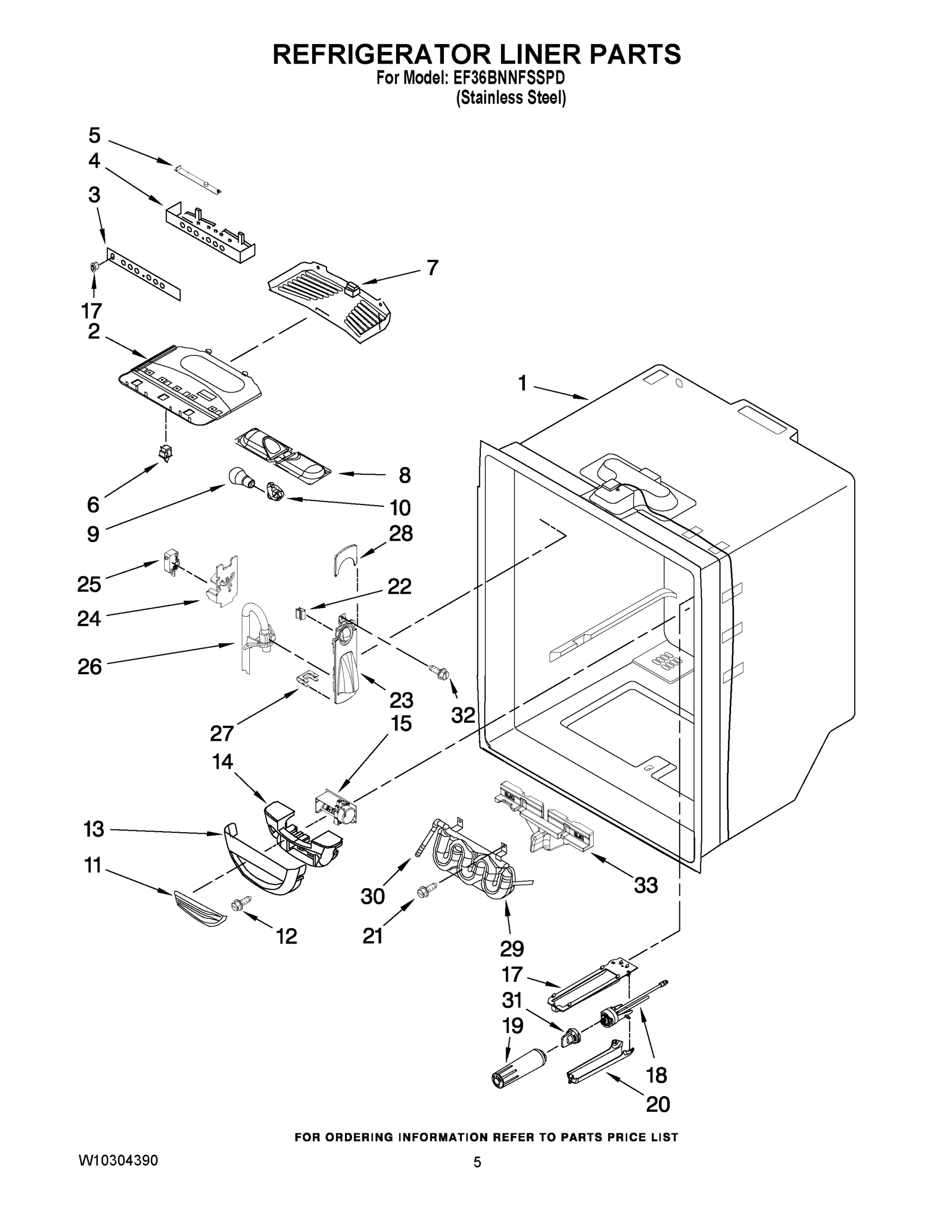 03 - REFRIGERATOR LINER PARTS