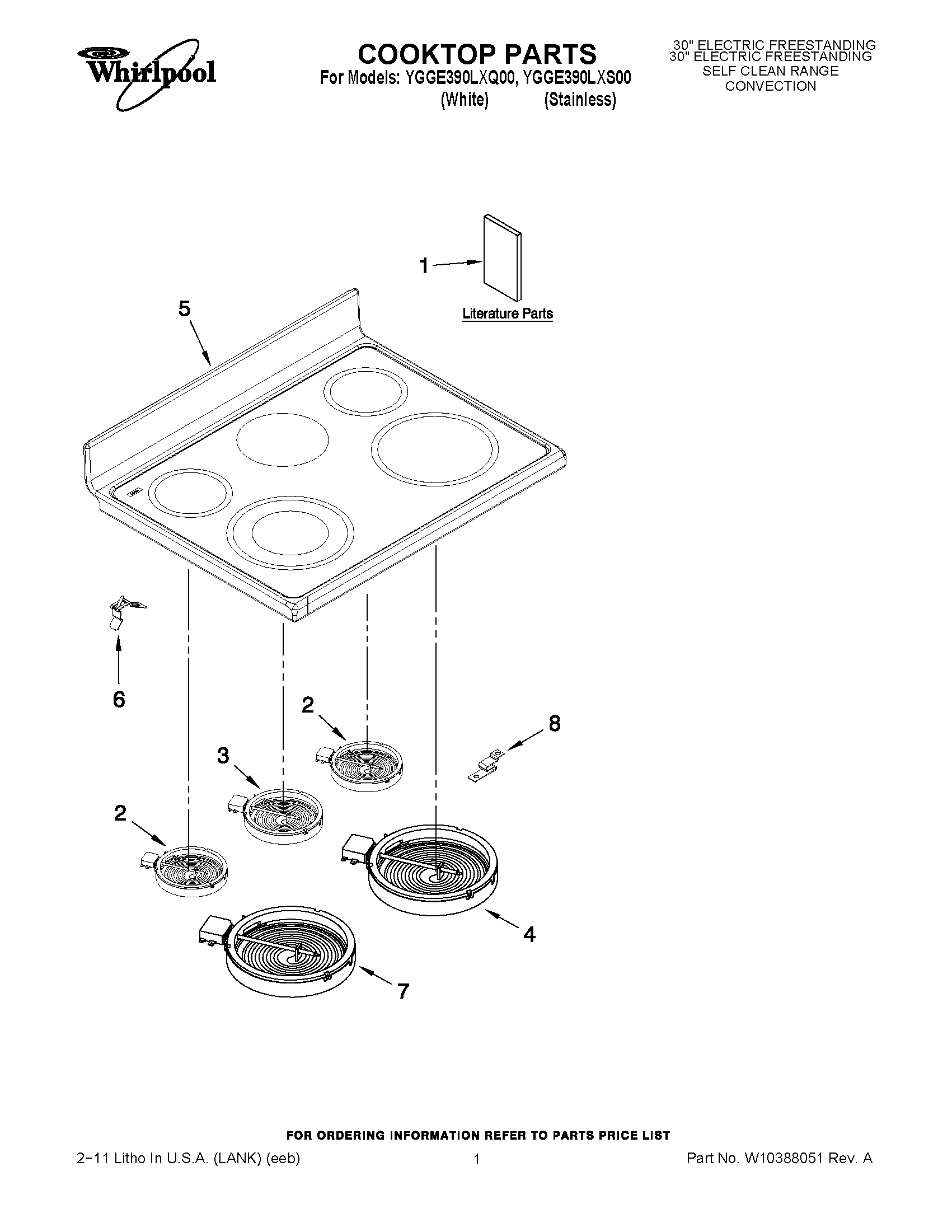 01 - COOKTOP PARTS