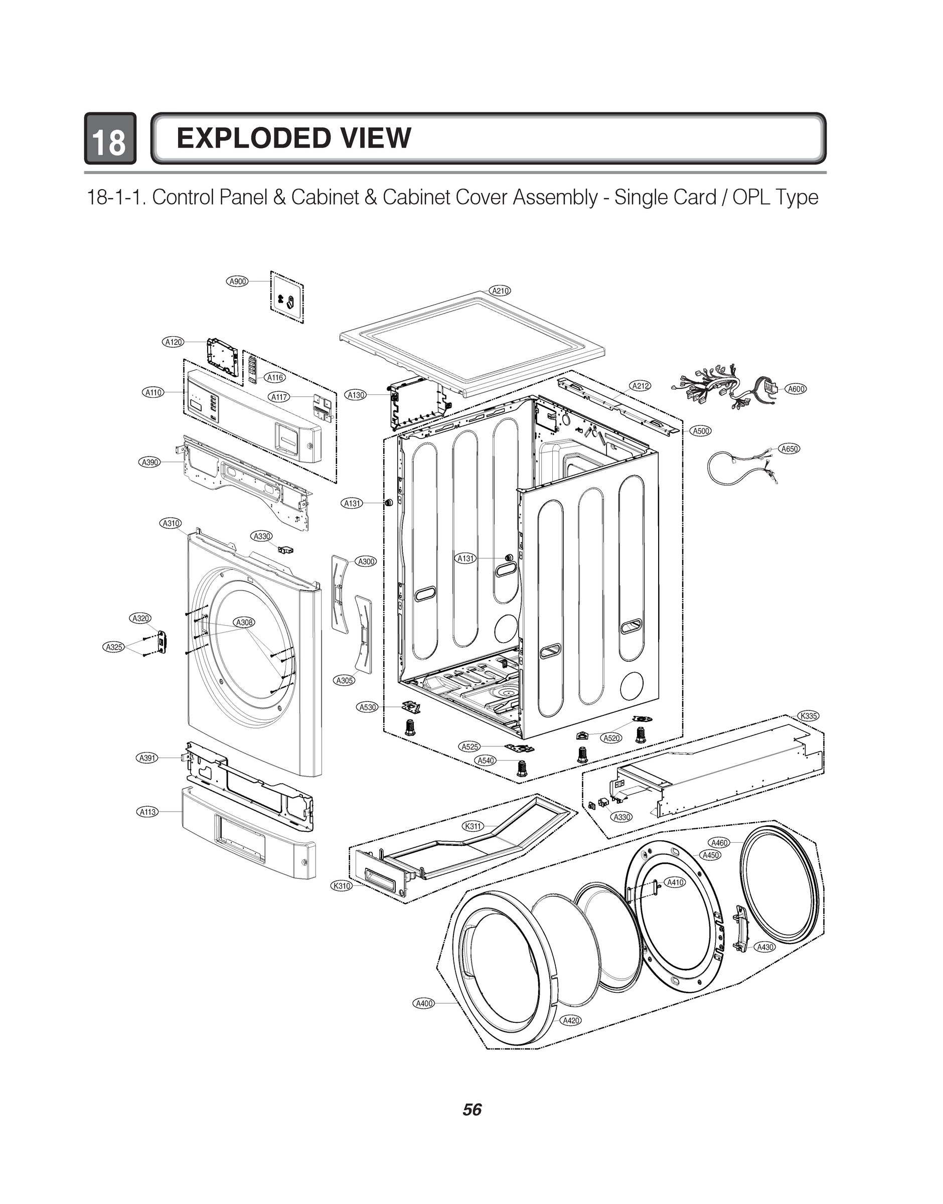 CONTROL PANEL & CABINET & CABINET COVER ASSEMBLY