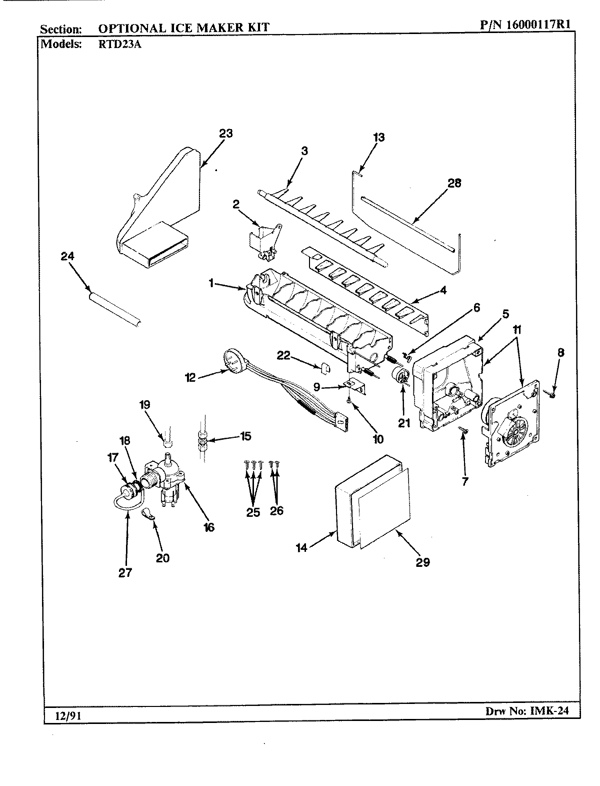 05 - OPTIONAL ICE MAKER KIT