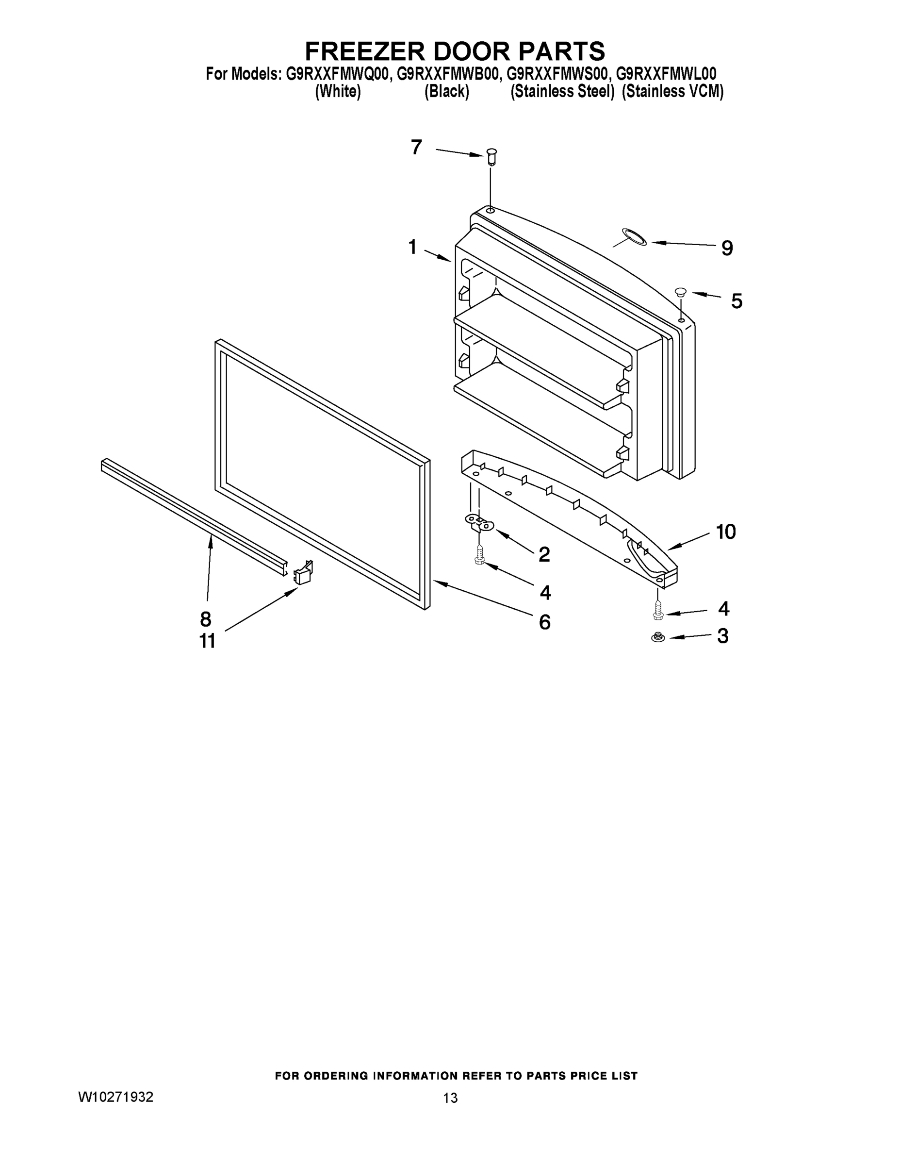 07 - FREEZER DOOR PARTS