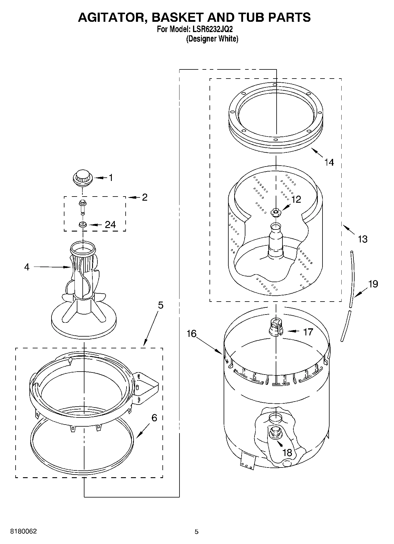 03 - AGITATOR, BASKET AND TUB PARTS