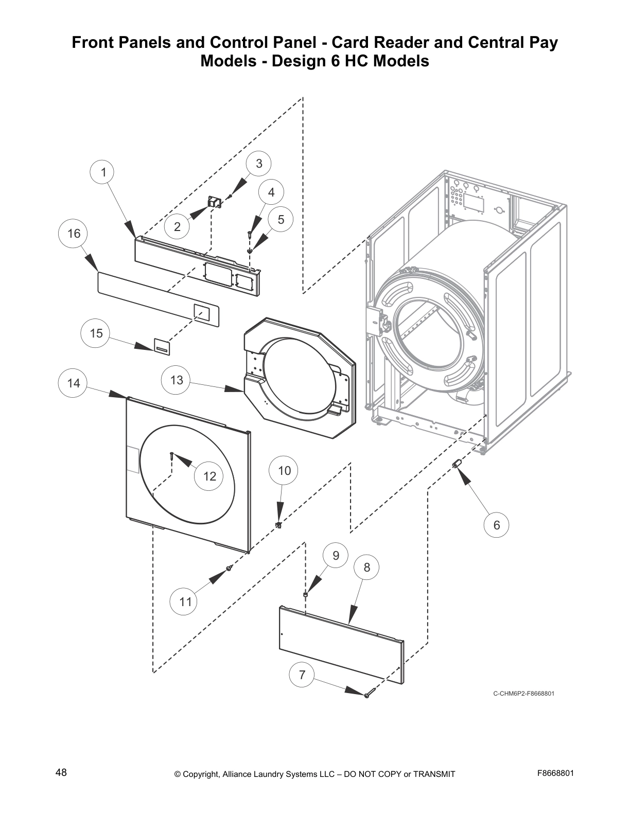 Front Panels and Control Panel - Card Reader and Central Pay
Models - Design 6 HC Models